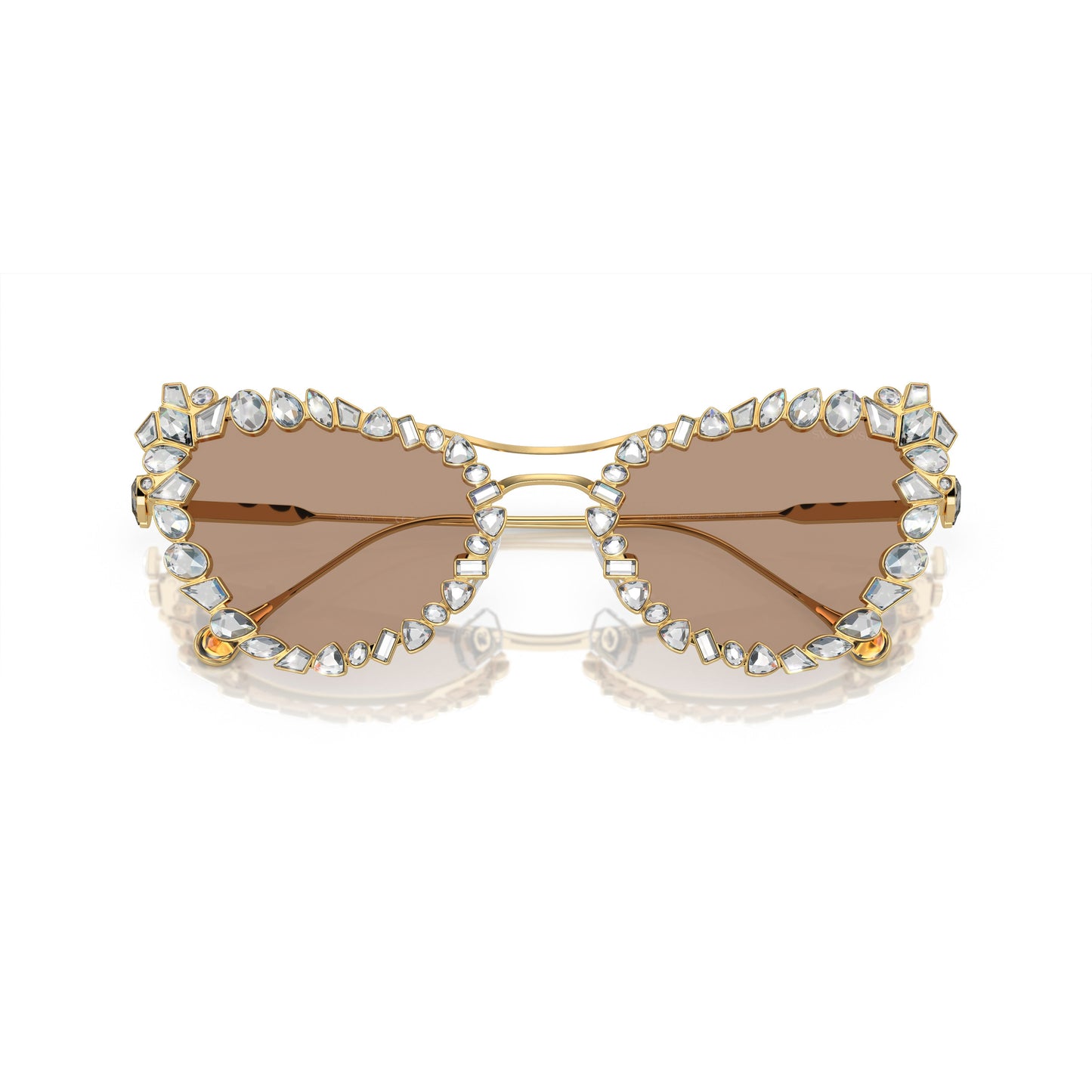 Cat-Eye Sunglasses With Crystal Embellishments