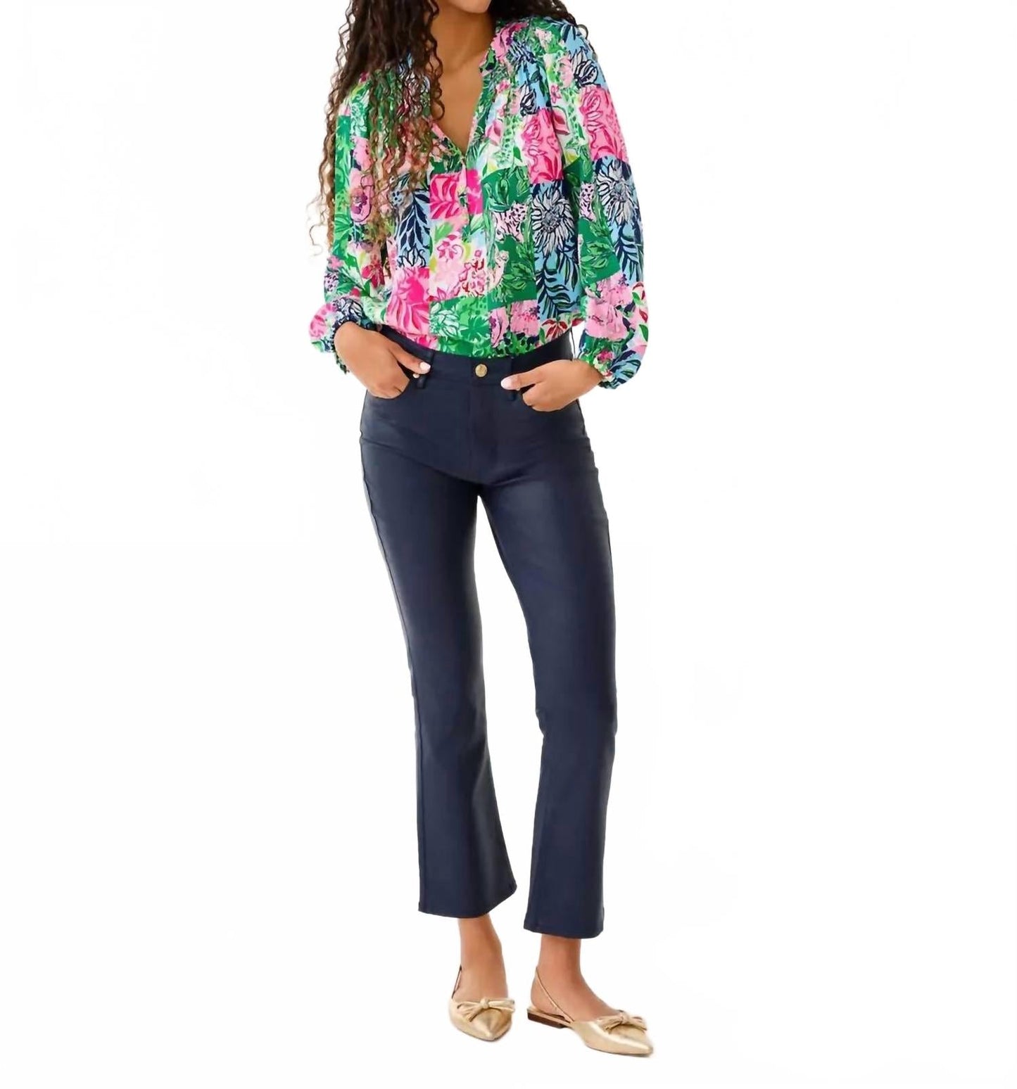 Elsa Top In Multi Party Punch Patch