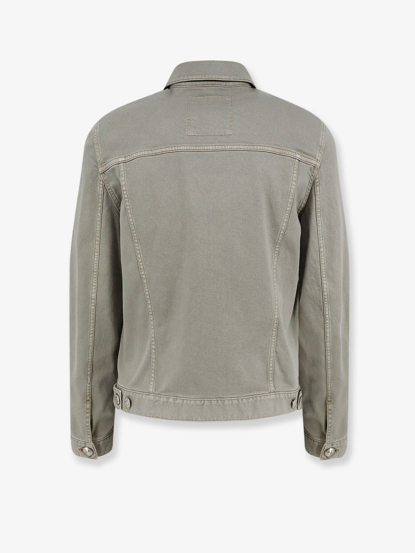 Brunello Cucinelli Men Grey Denim Jacket