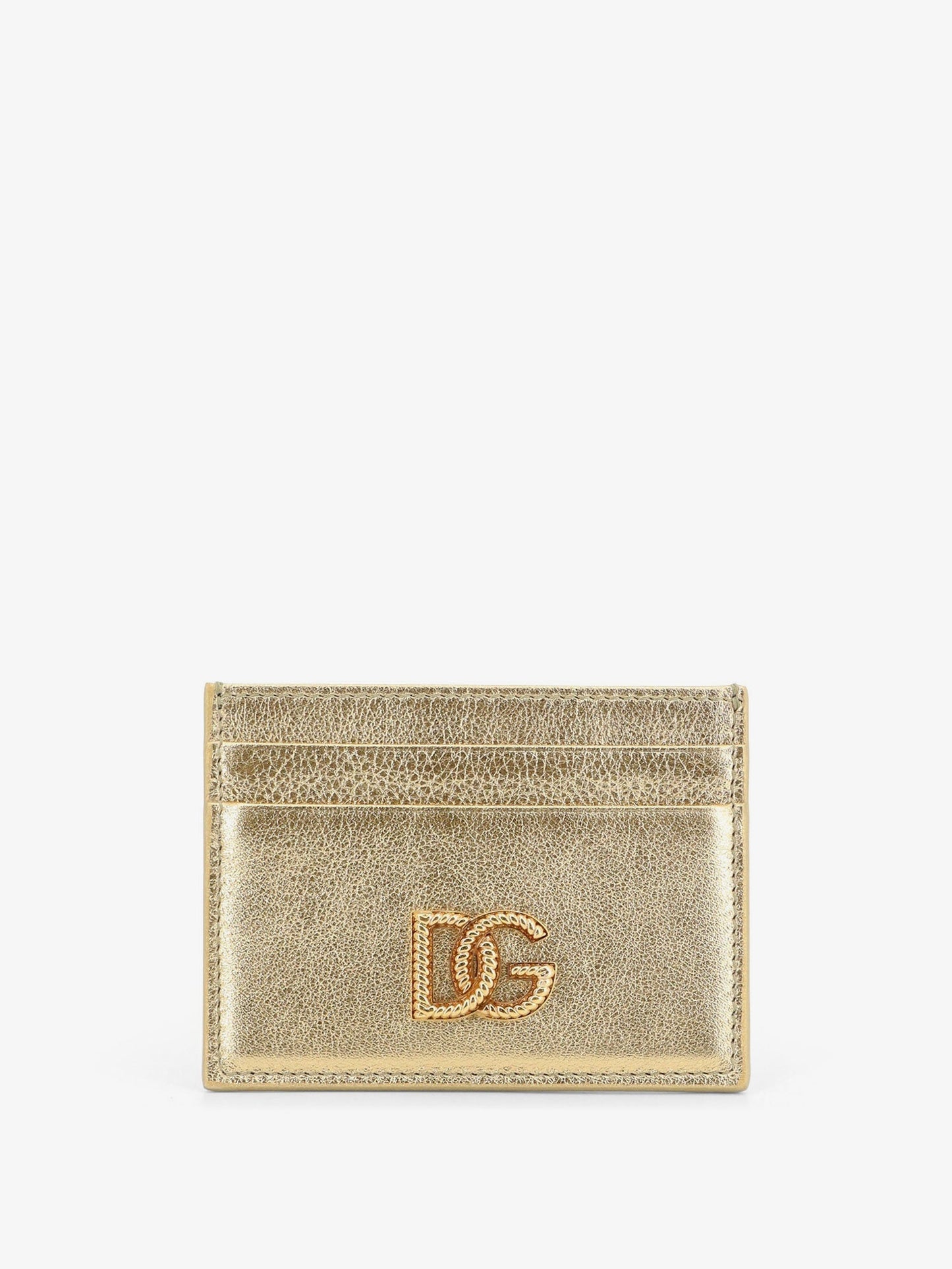 Dolce & Gabbana Women Laminated Leather Card Holder
