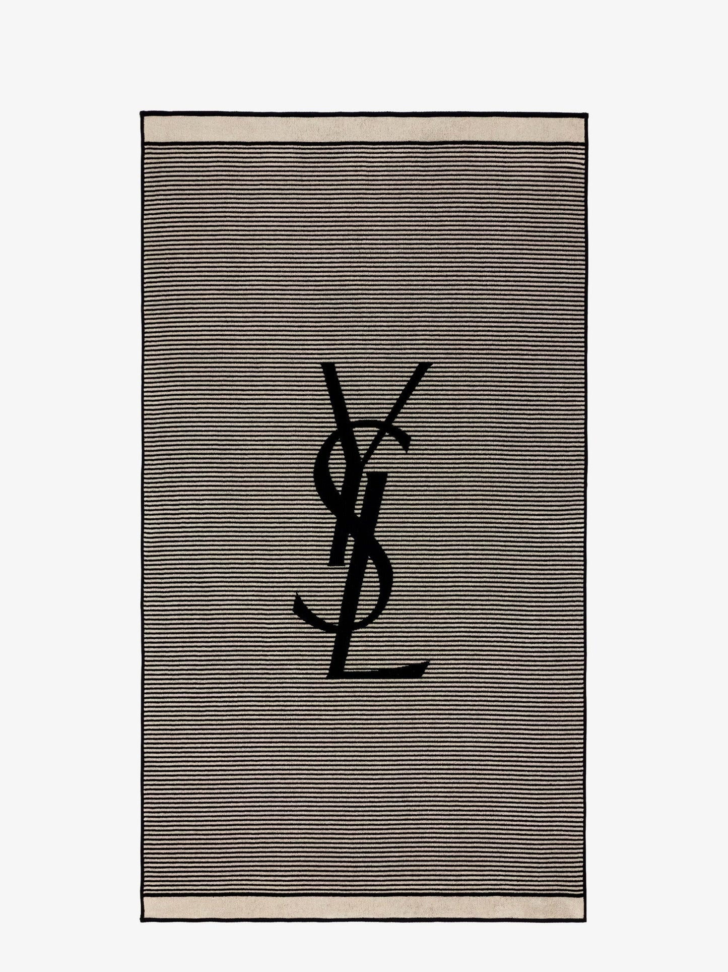 Saint Laurent Women Certified Cotton Striped Beach Towel