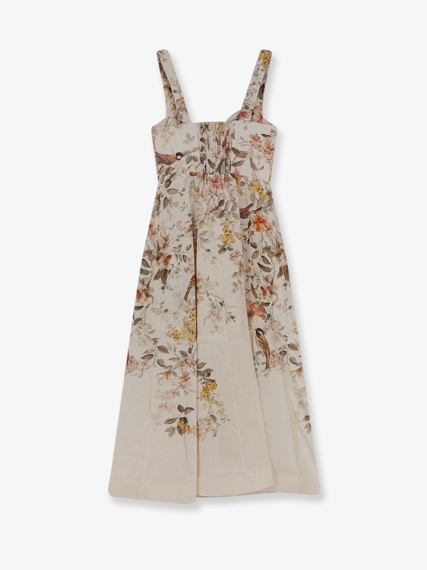Zimmermann Women Luna Linen Midi Dress With All-Over Floral Print