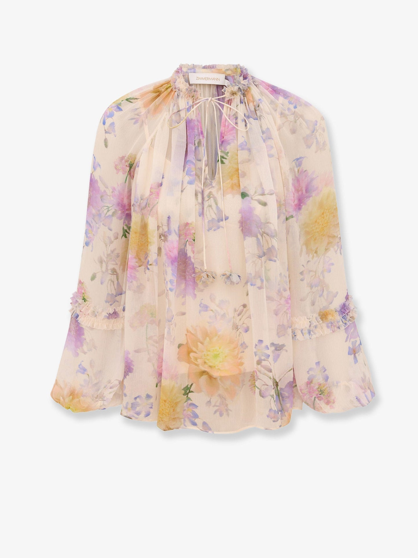 Zimmermann Women Luna Viscose Shirt With Floral Print