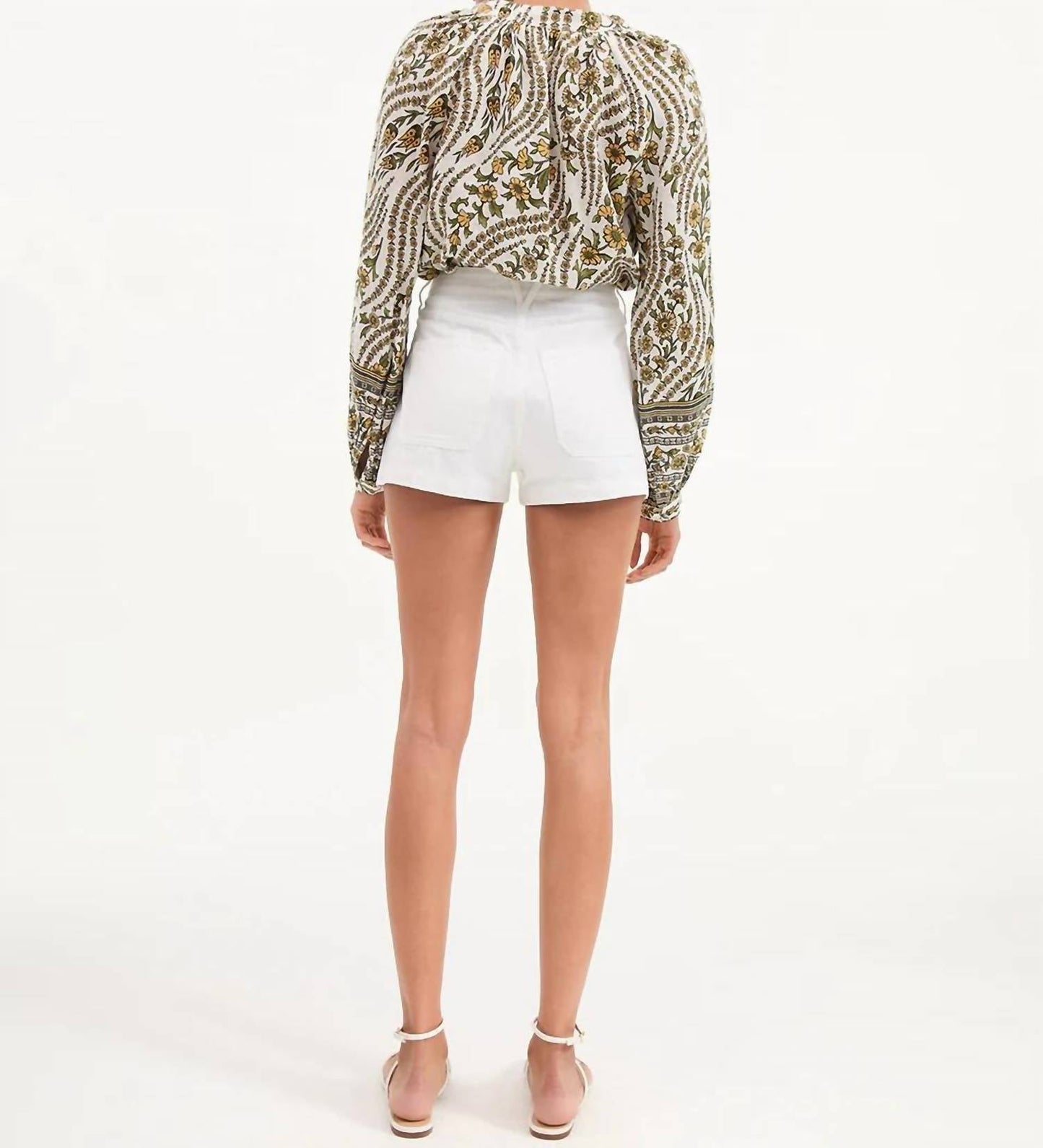Timmi Denim Shorts In White