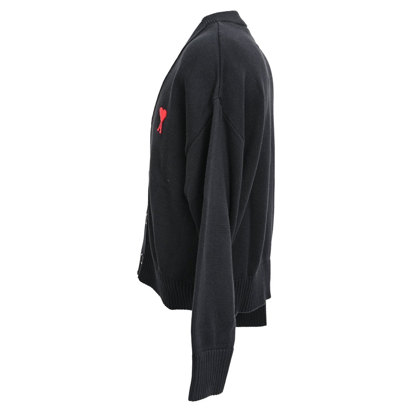 Ami Ami De Coeur Cardigan in Black Wool