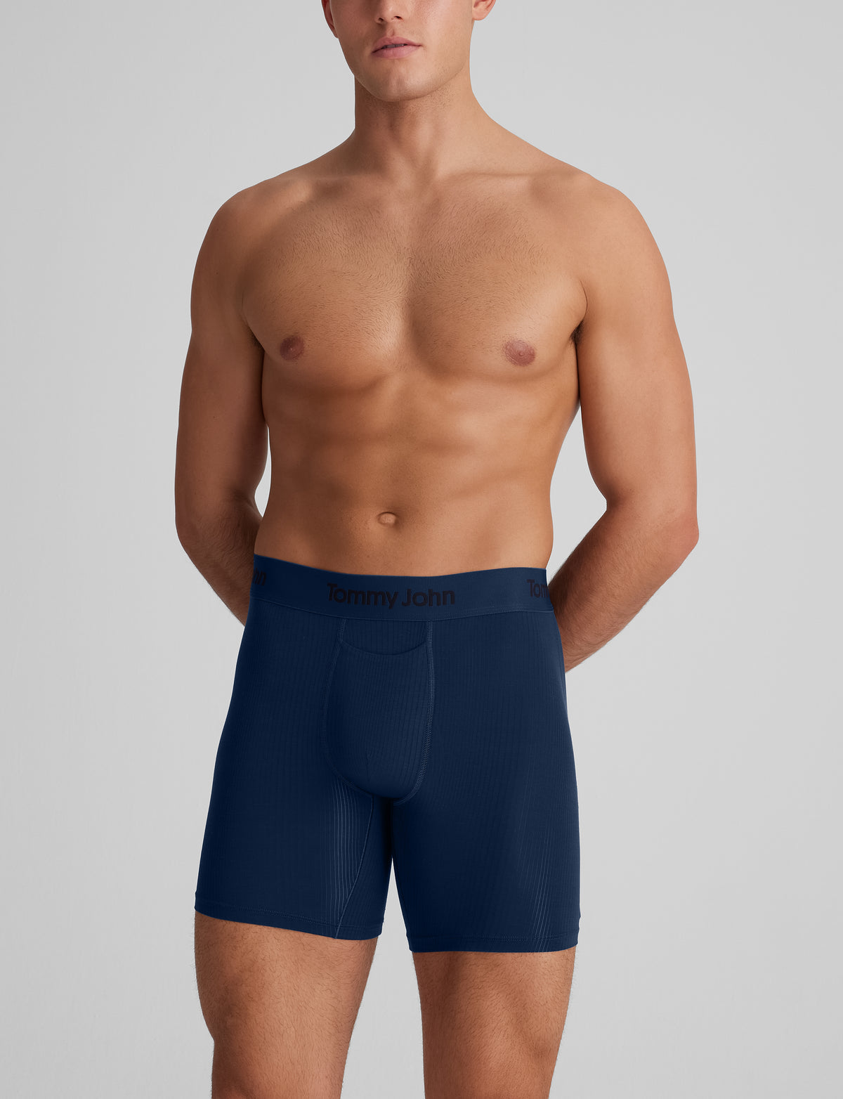 Men's Second Skin Luxe Rib Mid-Length Boxer Brief 6"