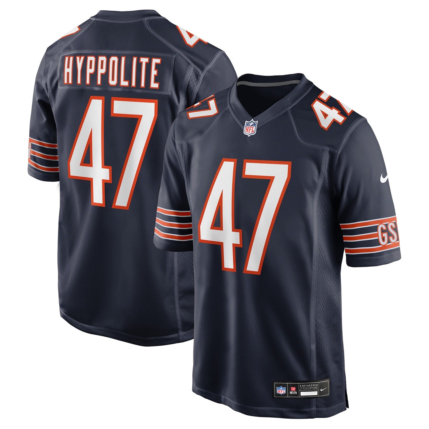 Chicago Bears Ruben Hyppolite II Navy Team Game Jersey