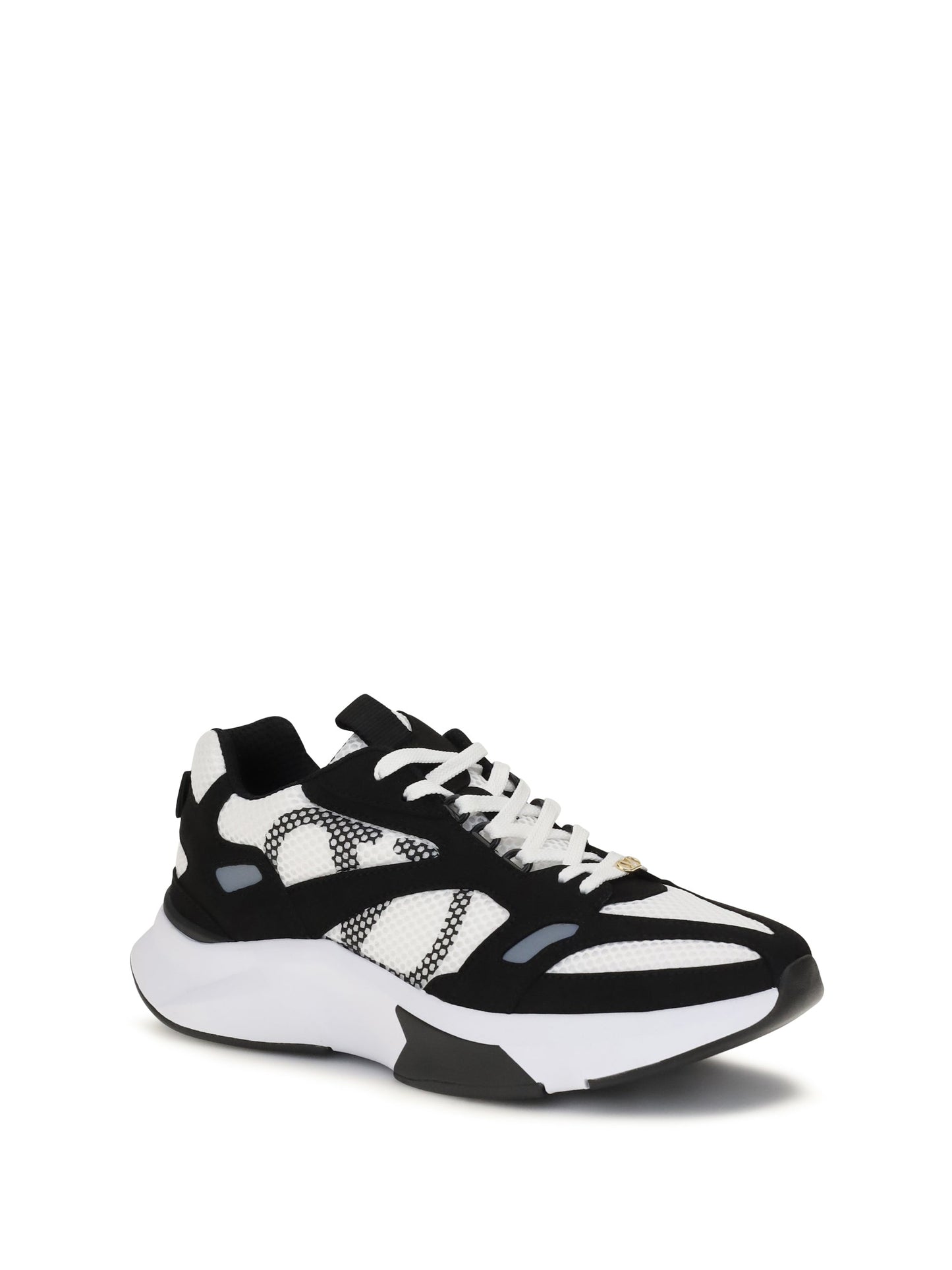 Valentino Garavani Men Demivee Mesh And Suede Sneakers