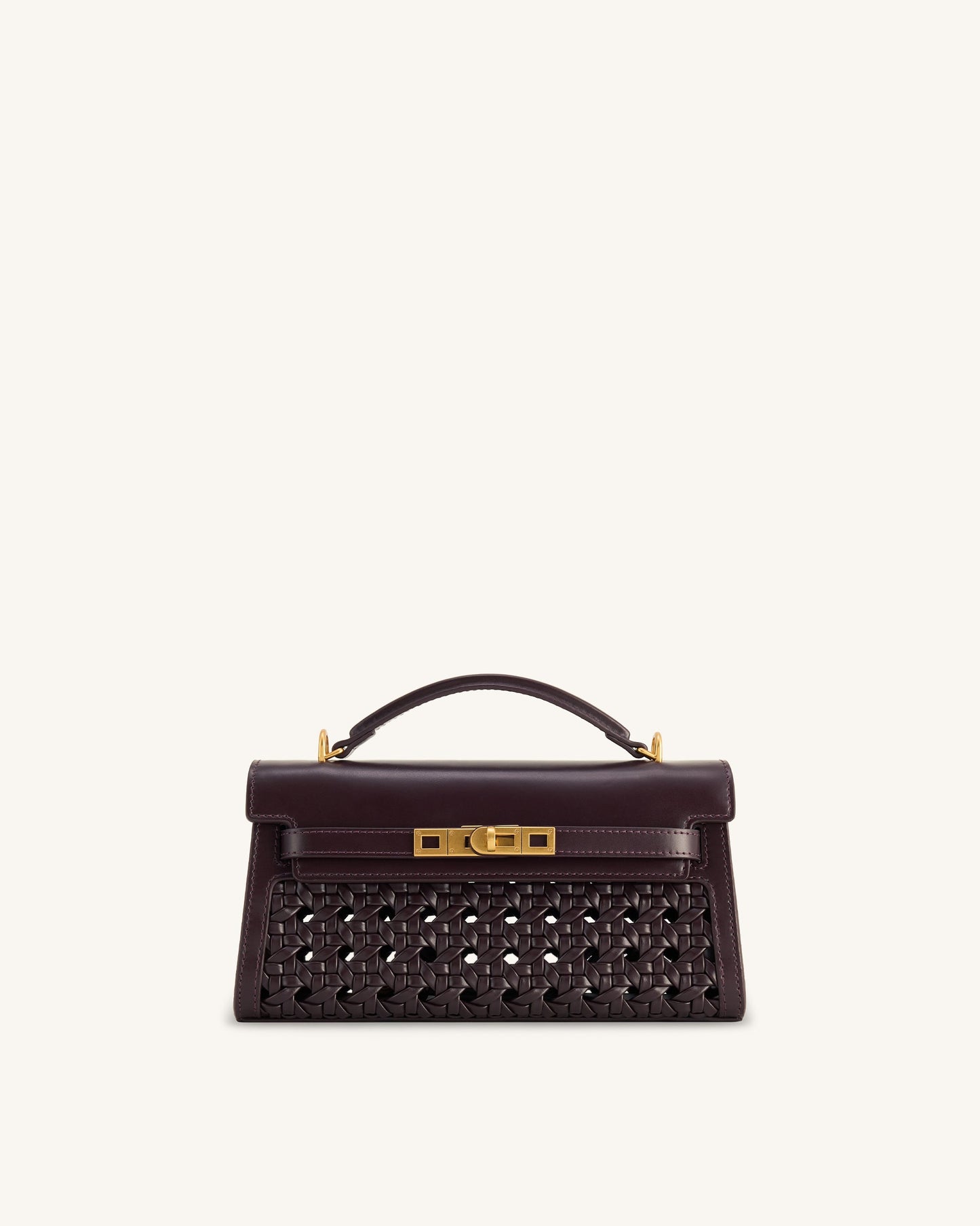 Noor Top Handle Bag - Dark Red