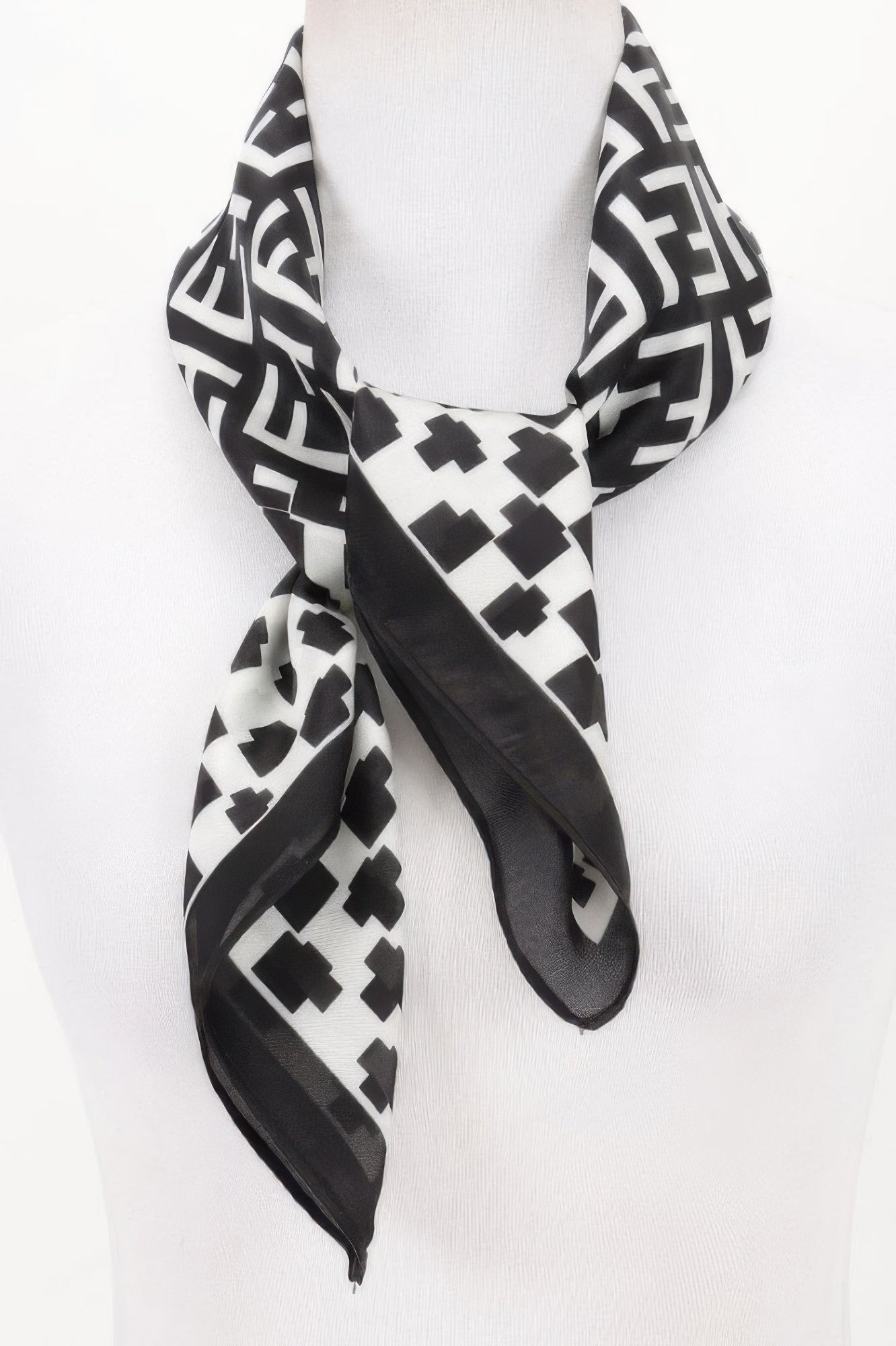 Multi Print Geometric Bandana for Neck or Wrist