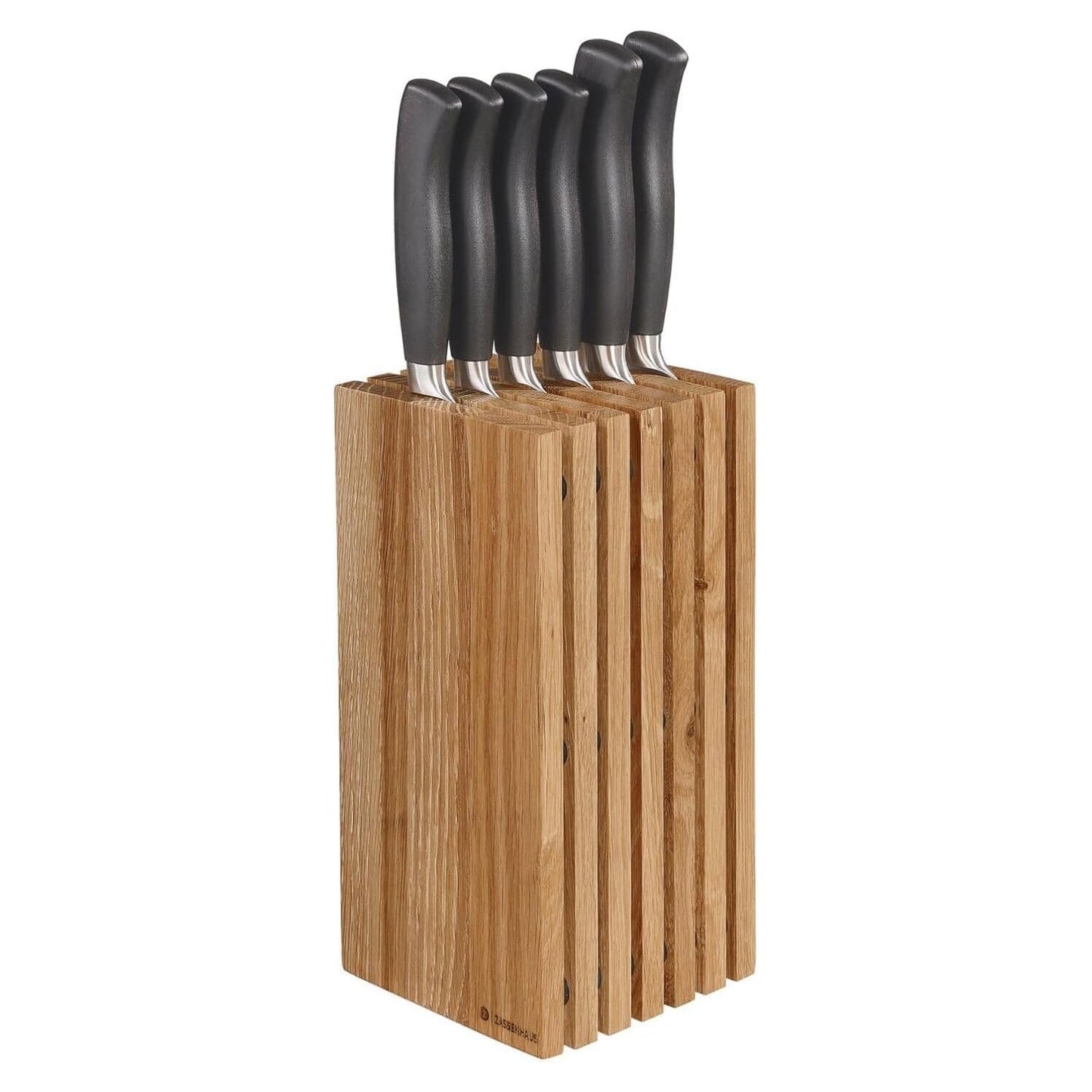 Zassenhaus Slotted Wood Knife Block, Holds 12 Knives
