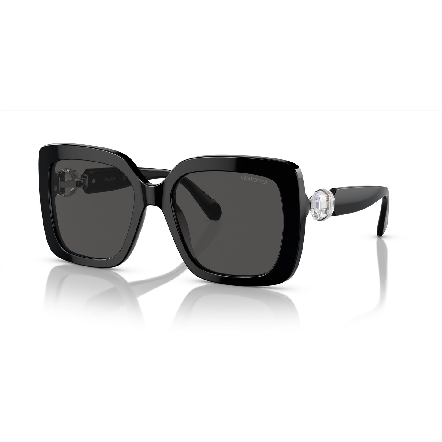 0Sk6001 Oversized Square Frame Sunglasses with Crystal Embellishment