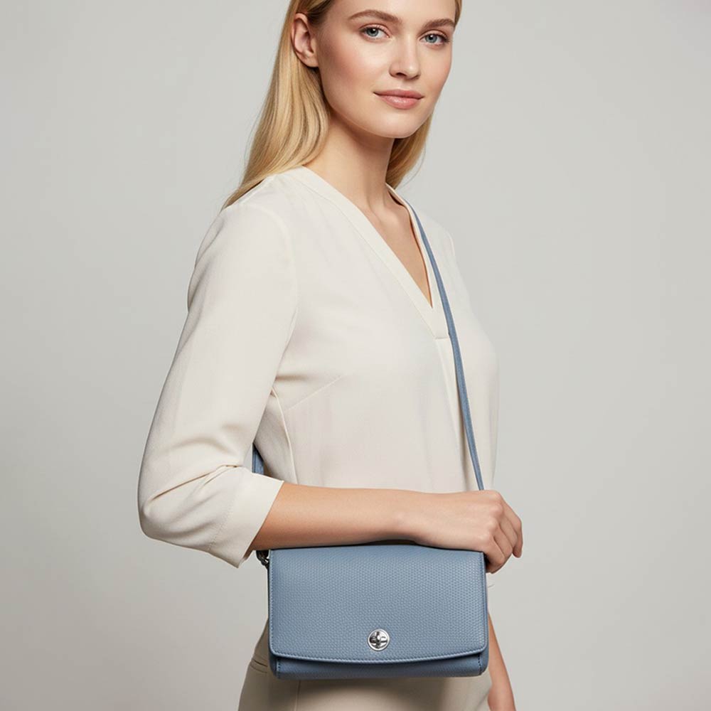 Faux Leather Crossbody Wallet Bag