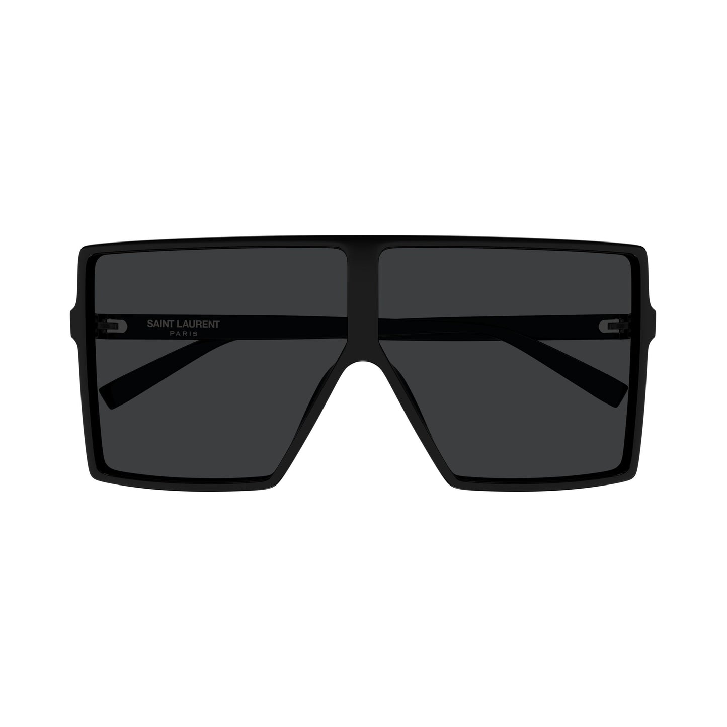 Oversized Square Black Sunglasses With Glossy Finish