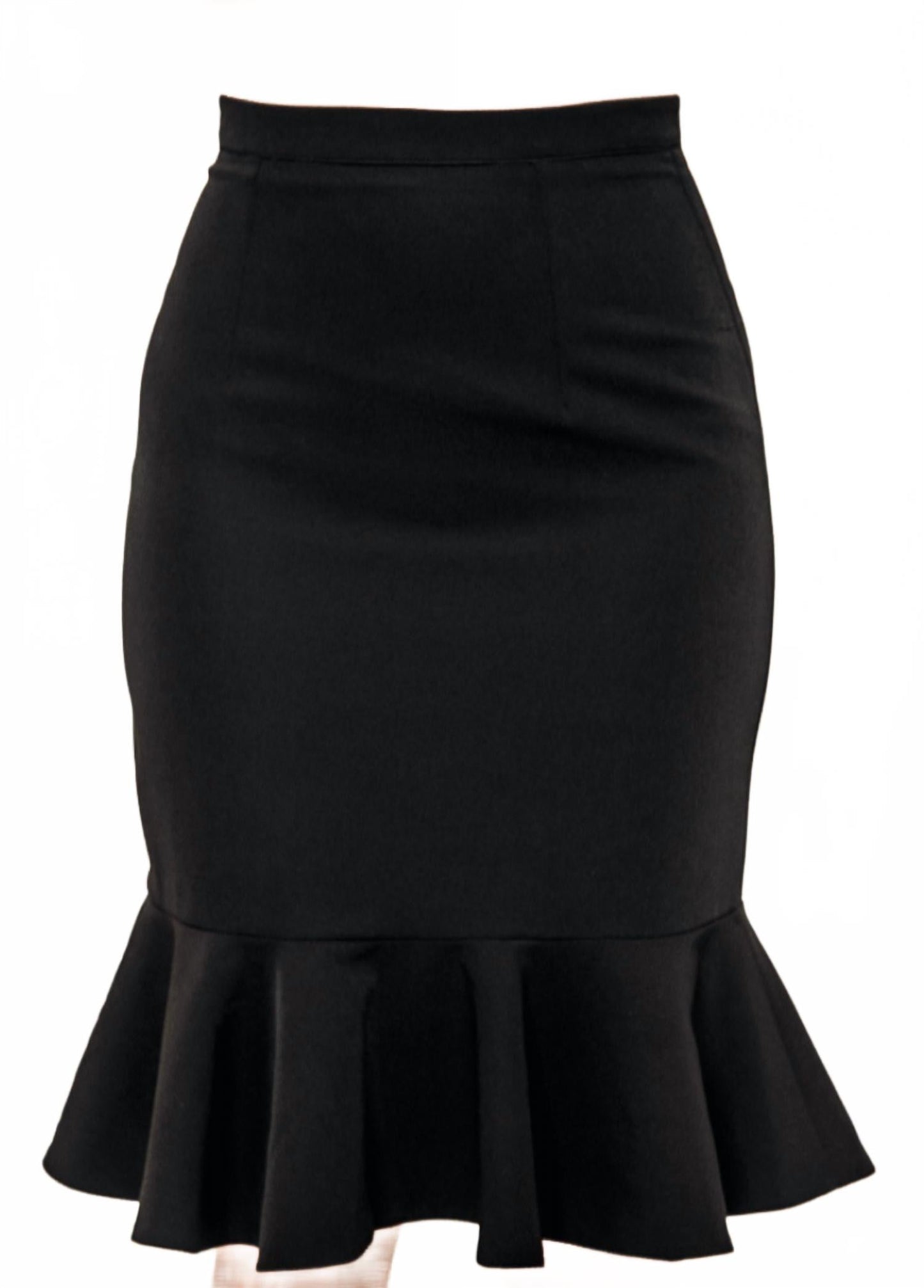 Women's Ruffle Hem Skirt In Black