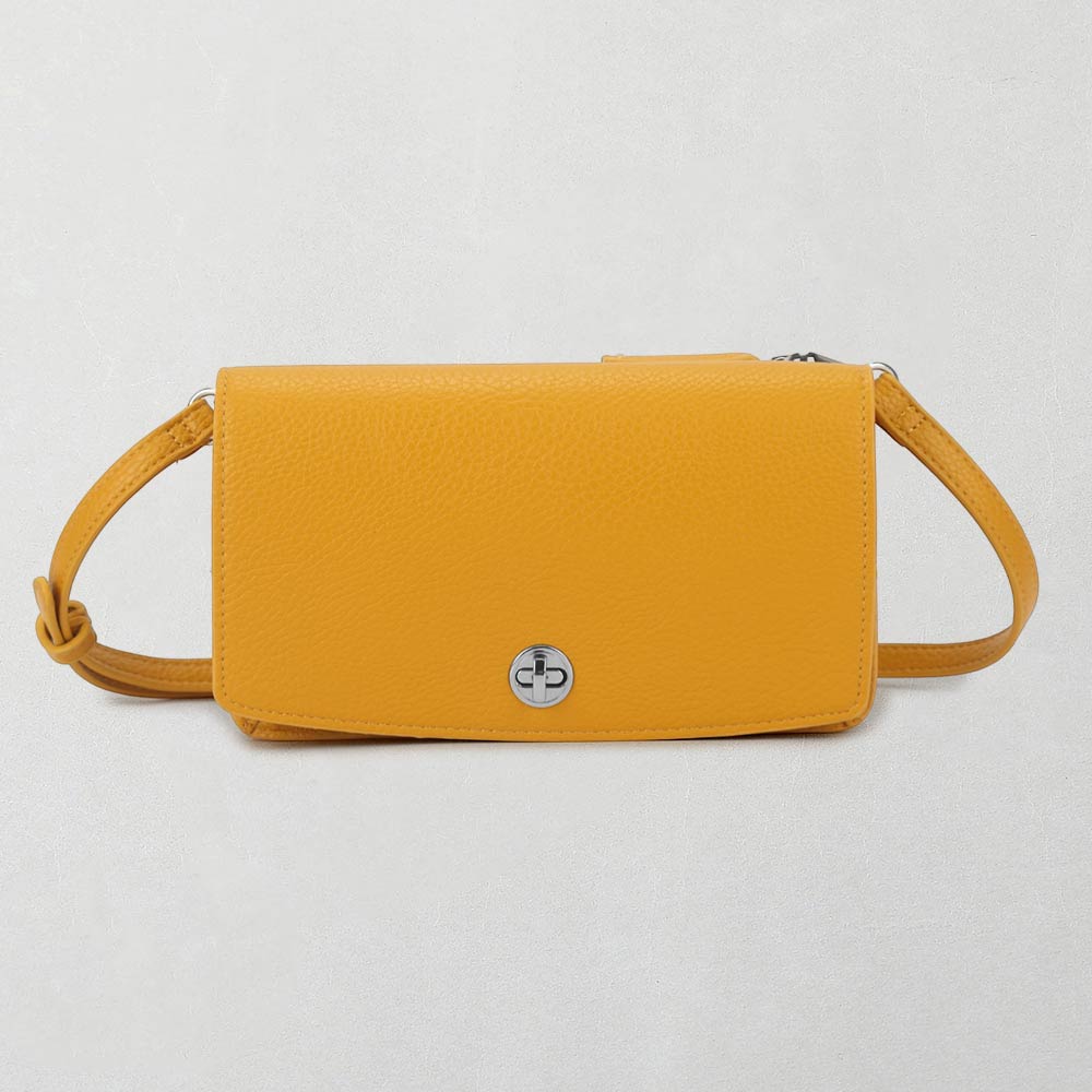 Faux Leather Crossbody Wallet Bag