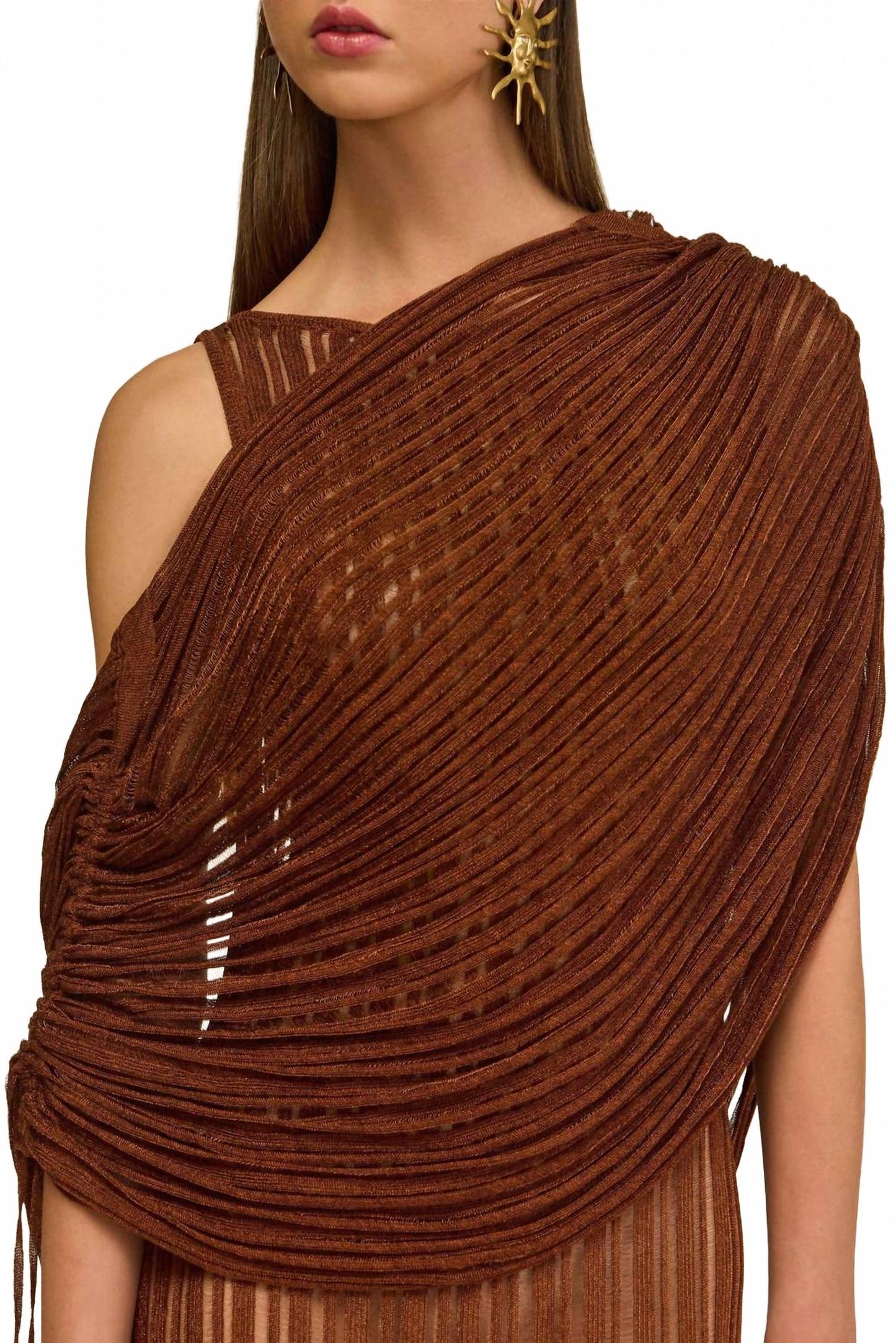 Kaya Knit Dress In Saddle
