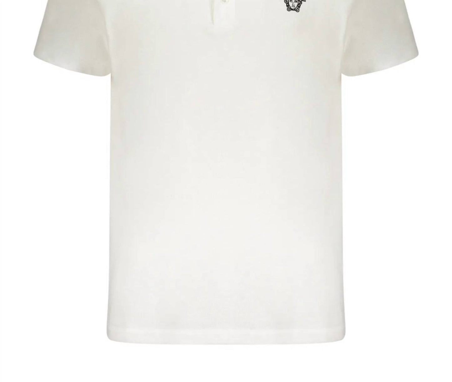 Men's Embroidered Cotton Polo Shirt In White