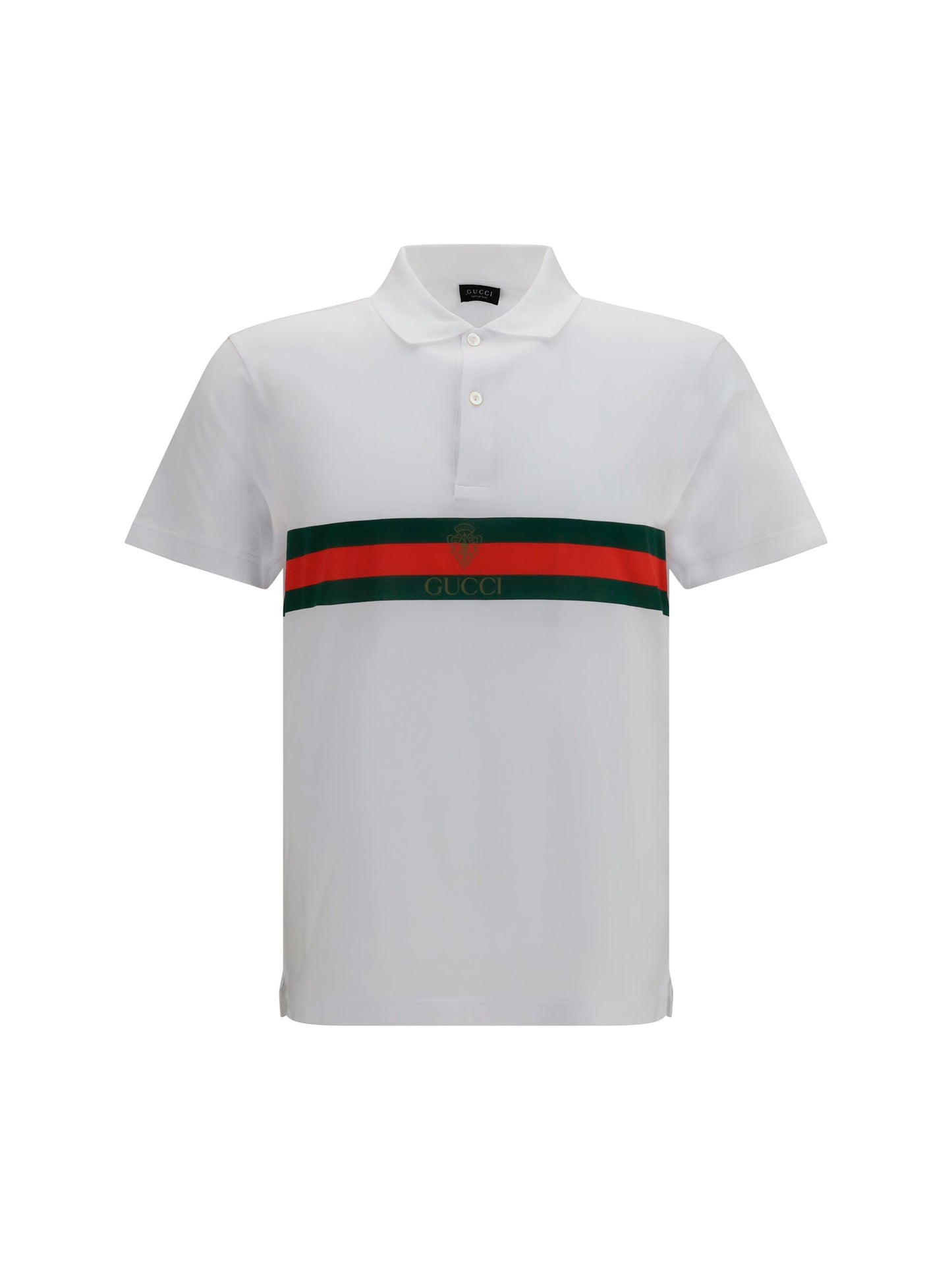 Gucci Men Cotton Jersey Polo Shirt With Web