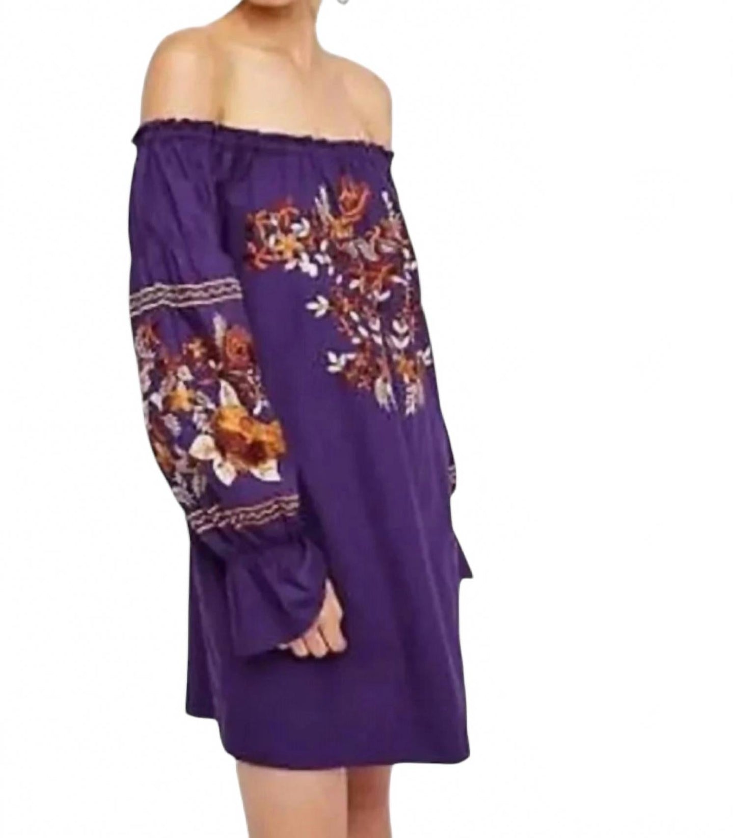 Fleur Du Jour Mini Dress In Purple