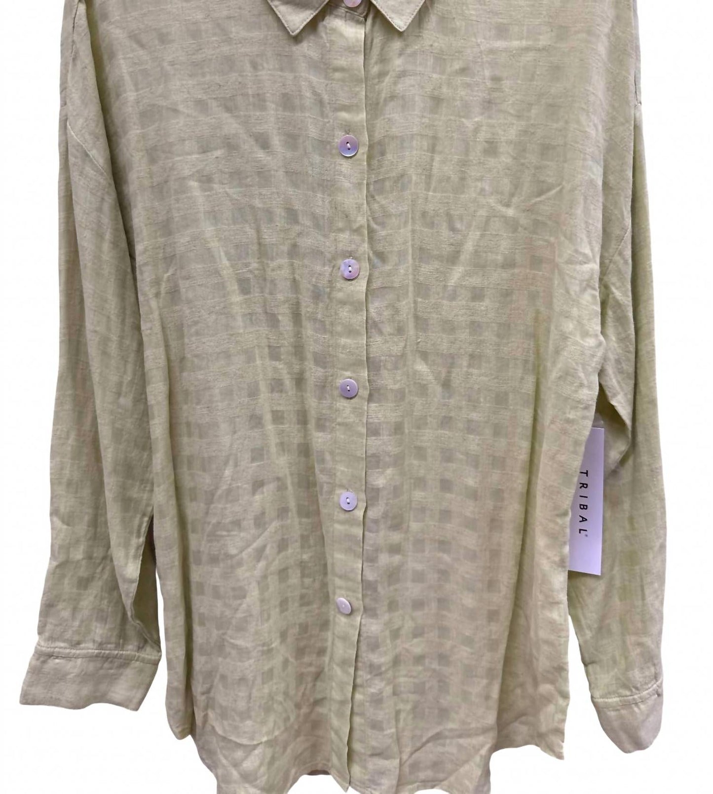 Jacquard Blouse In Wild Lime