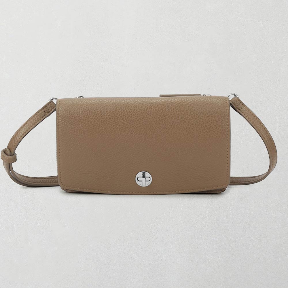 Faux Leather Crossbody Wallet Bag