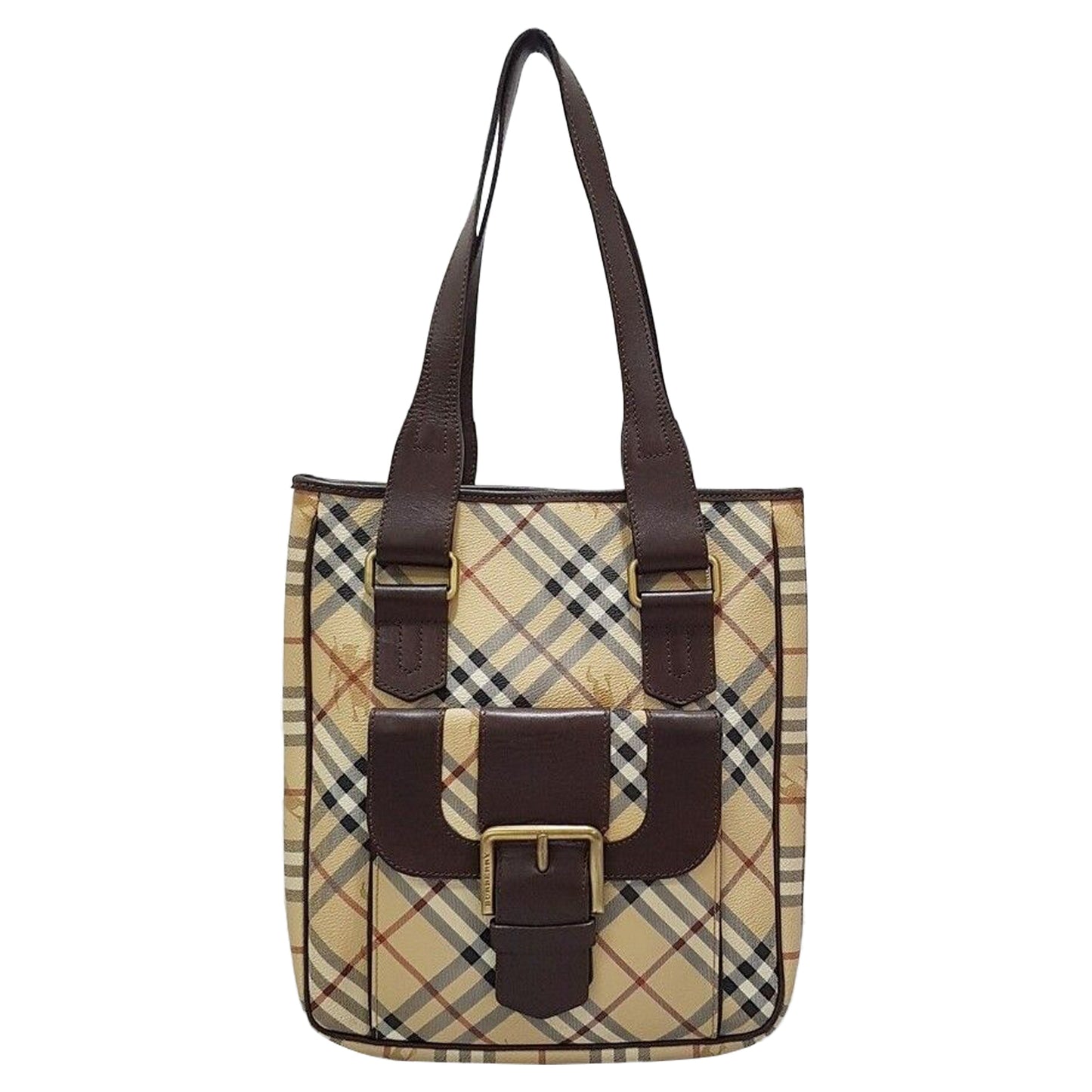 Buckled Check Shoulder Bag
