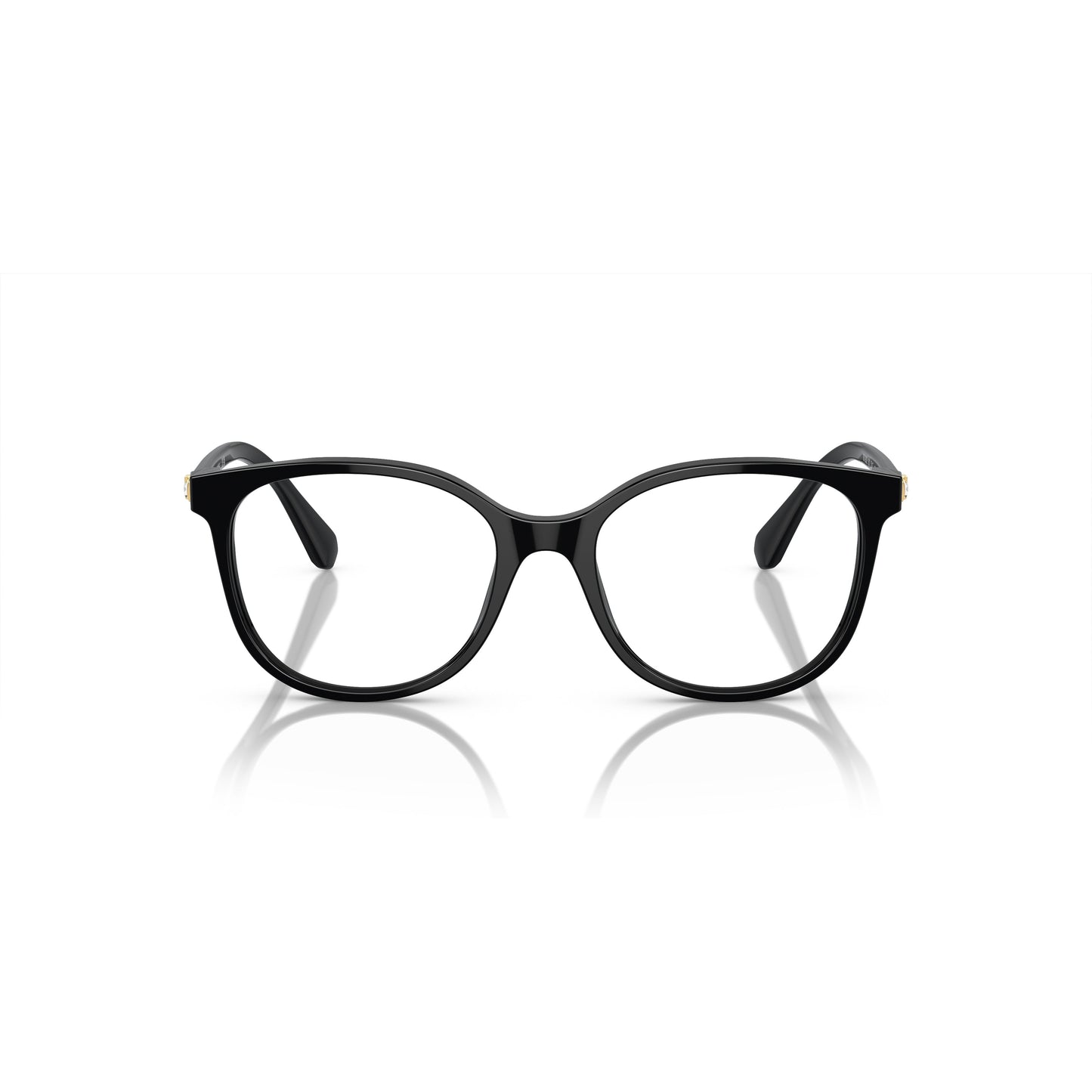 0Sk2002 Rounded Square Frame Eyeglasses with Gold Accents