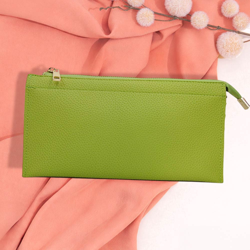 Faux Leather Slim Wallet Crossbody Bag