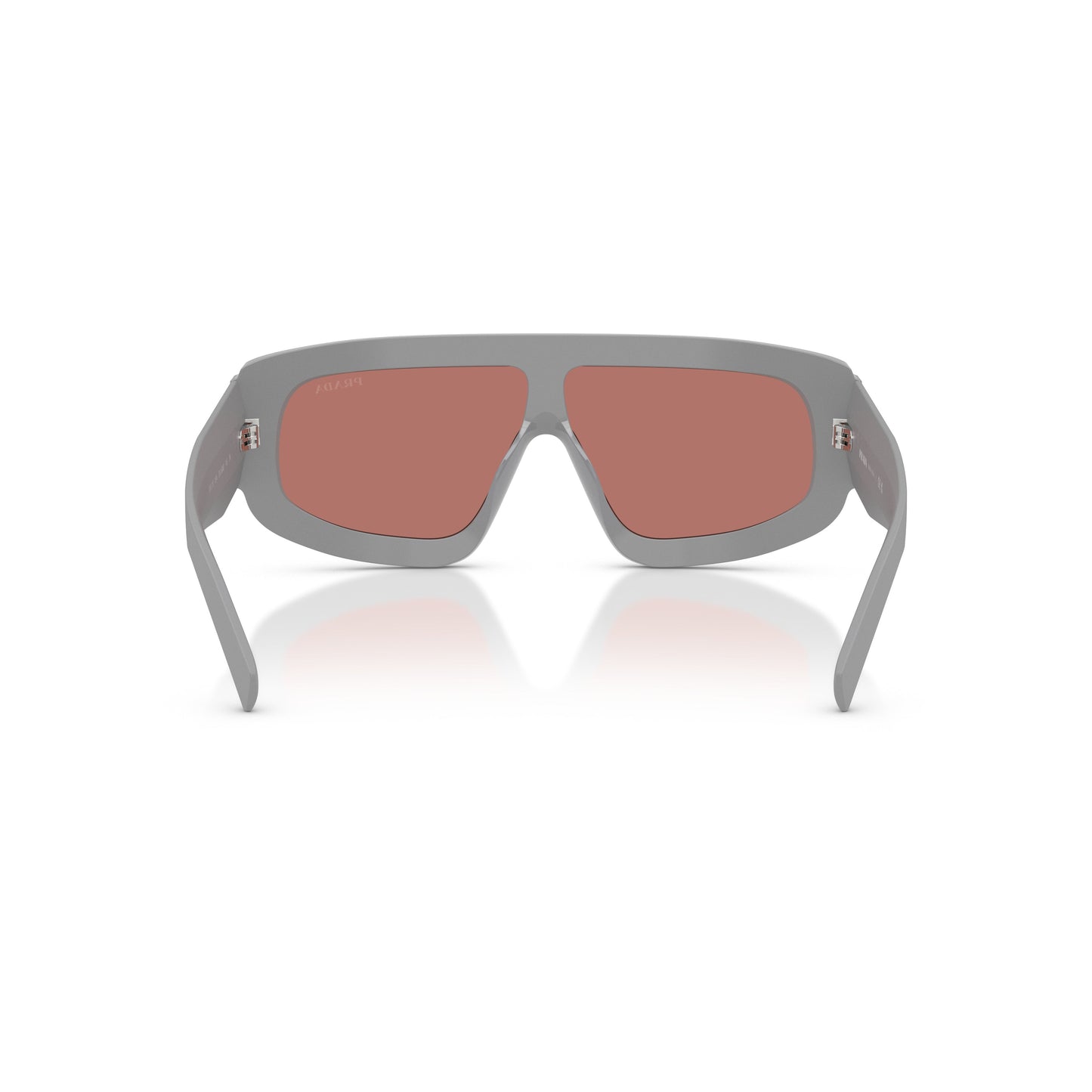 Oversized Rectangular Frame Sunglasses With Triangular Logo Detail
