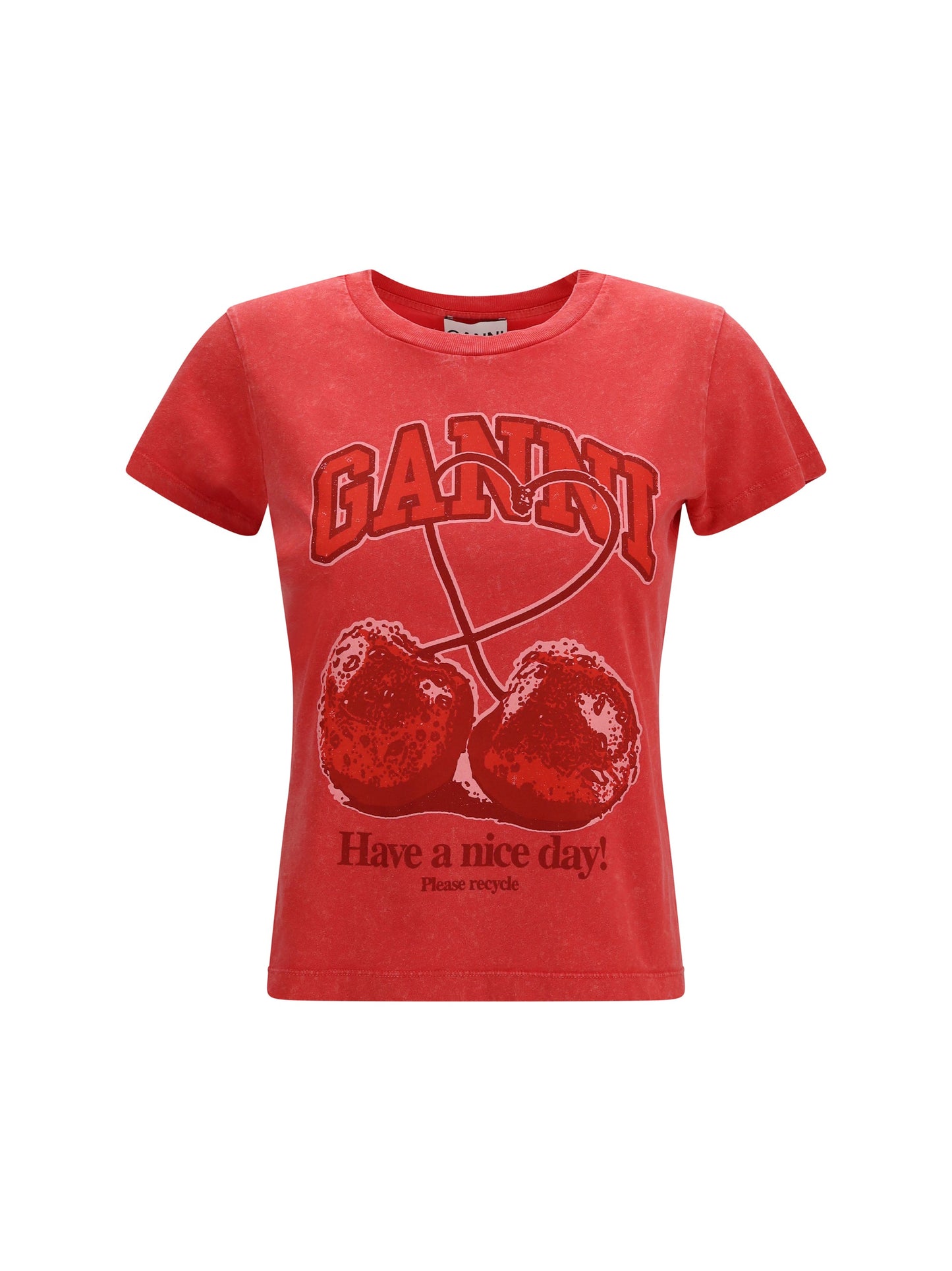 Ganni Women Future Cherry T-Shirt By Ganni