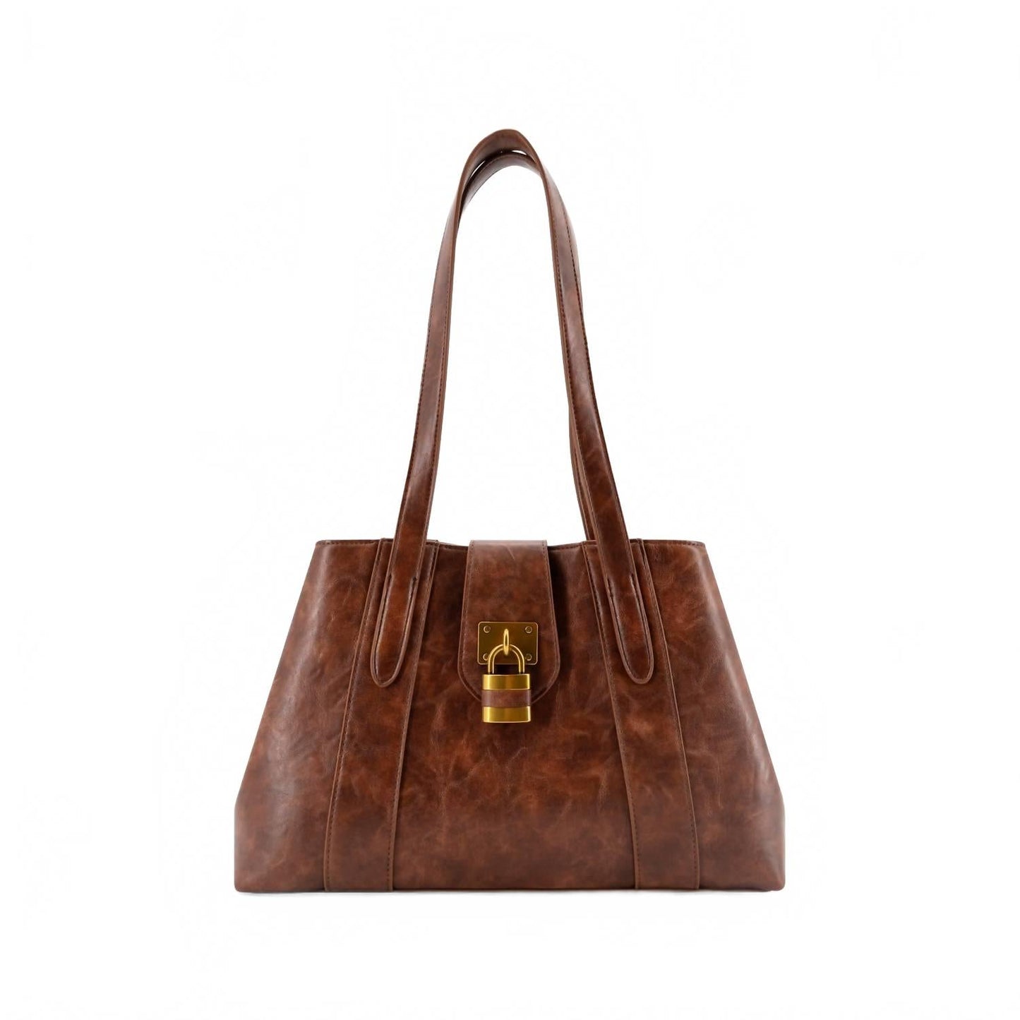 Women's Fiora Signature Lock Satchel In Brown
