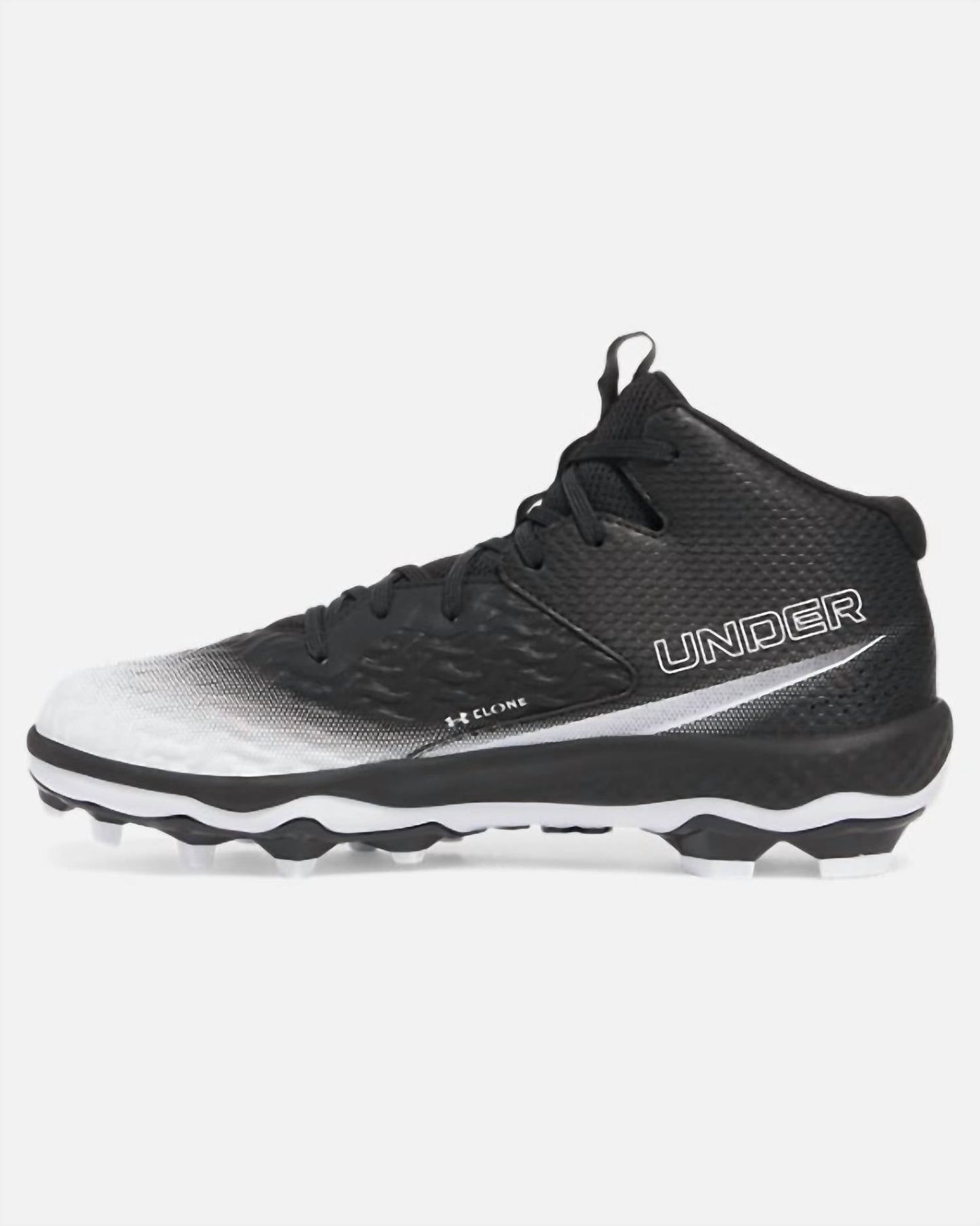 Men's Spotlight Mid Football Cleats In Black / White