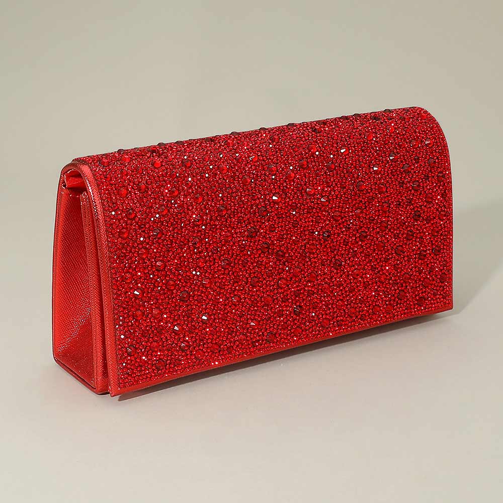 Bling Studded Evening Clutch Crossbody Bag