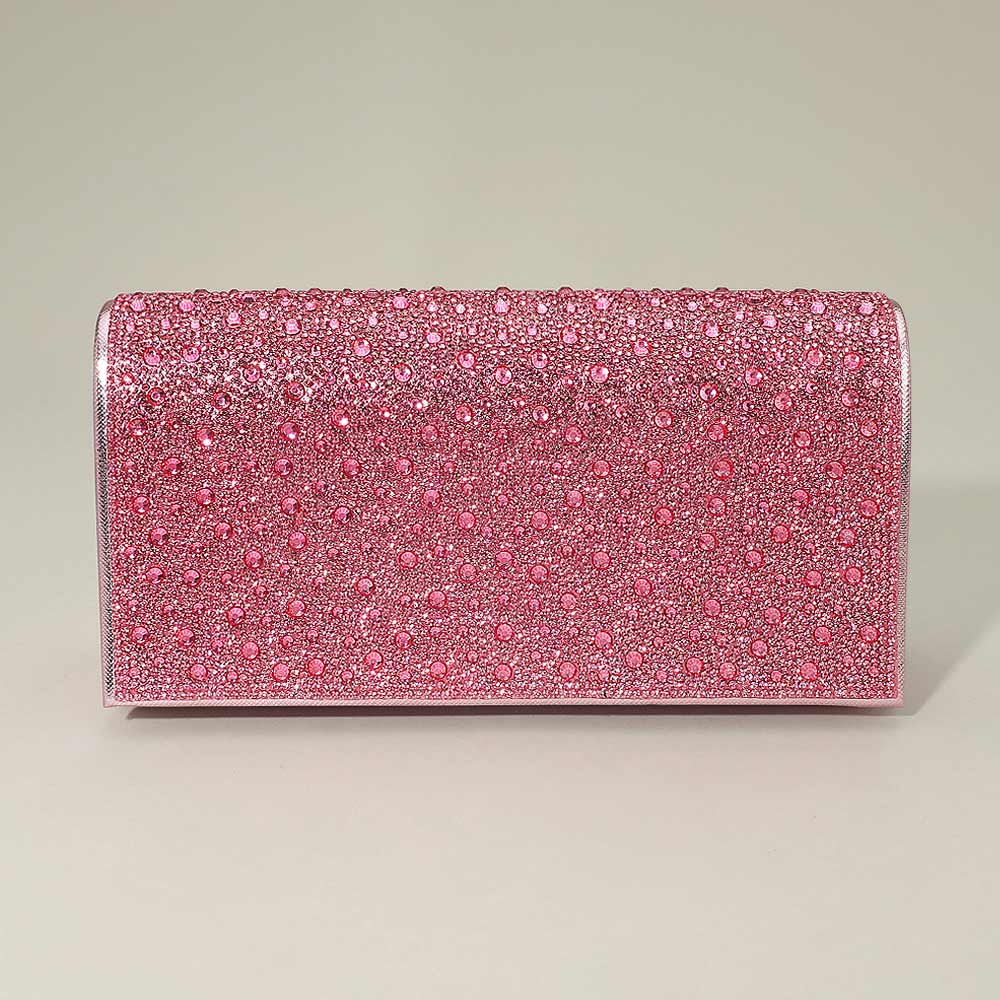 Bling Studded Evening Clutch Crossbody Bag