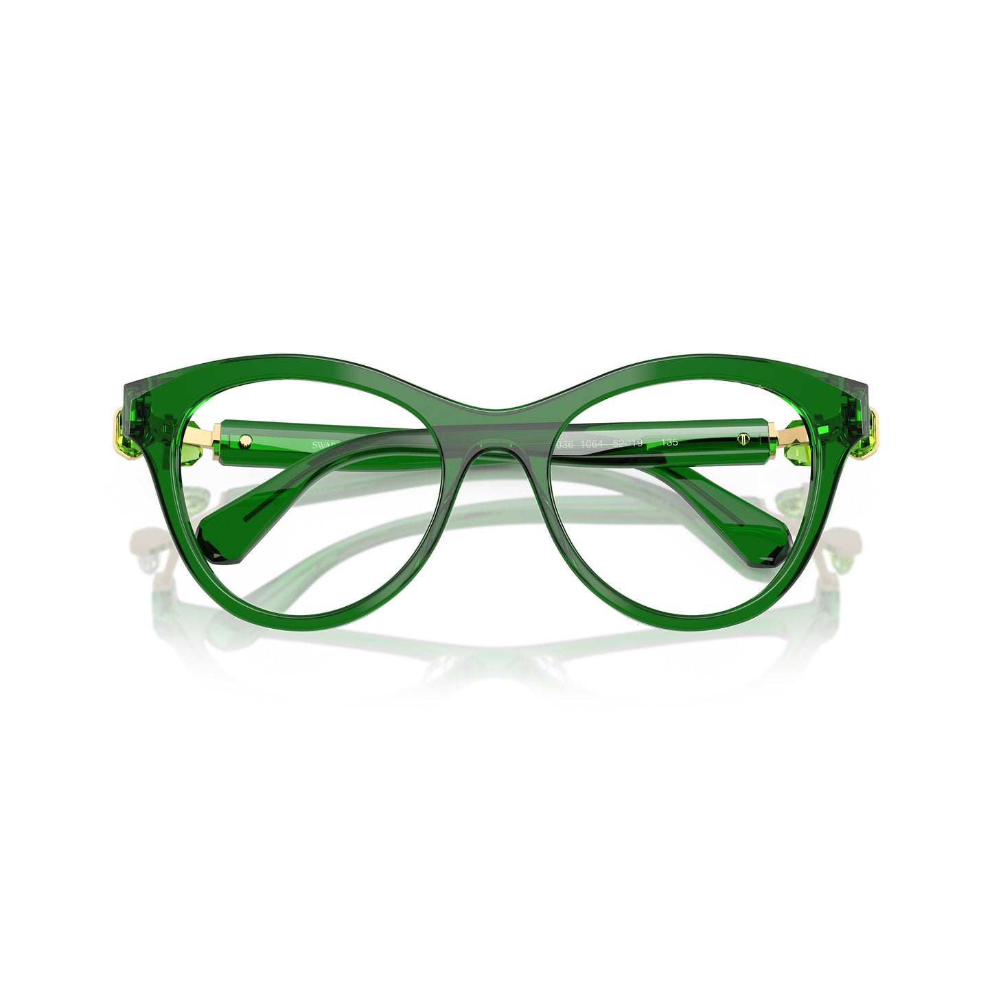Cat-Eye Sunglasses With Tortoiseshell Acetate Frame And Gold Accents