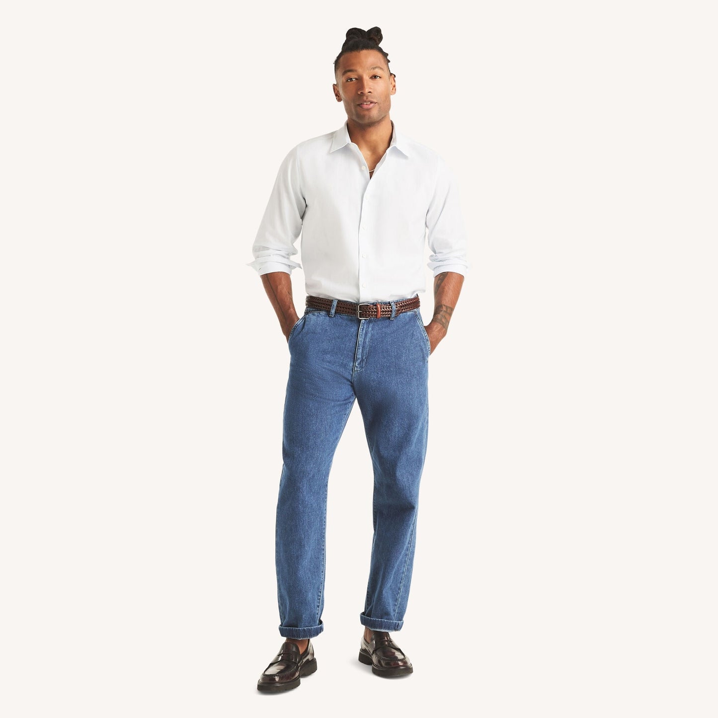 Nautica Mens Classic Fit Wrinkle-Resistant Dobby Shirt