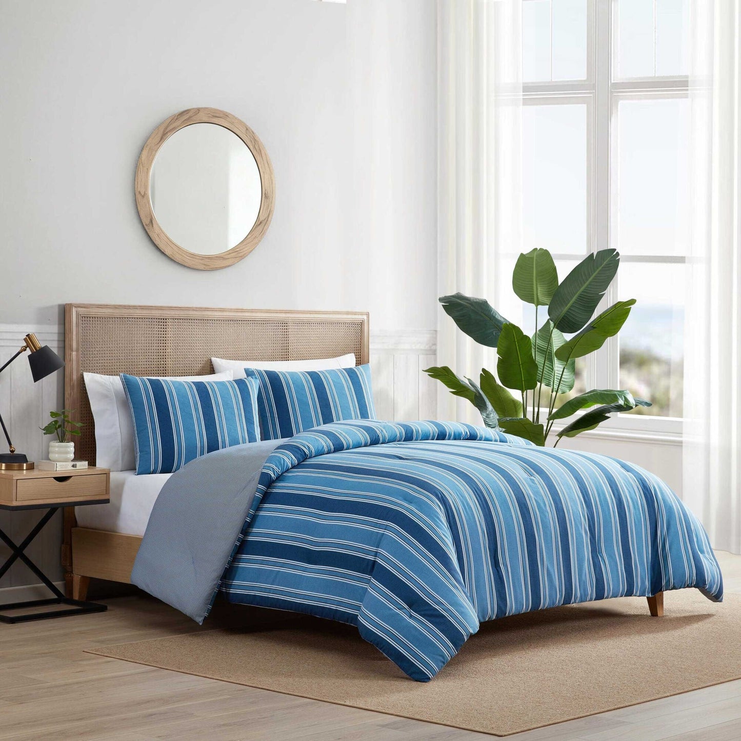 Nautica Gilpin Stripe Blue King Comforter Set