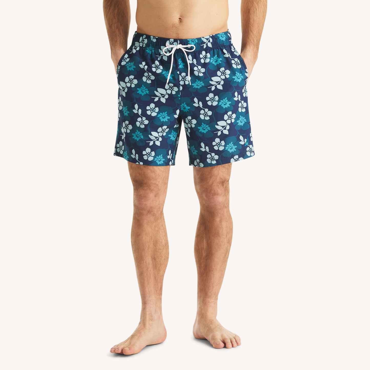 Nautica Mens 7" Printed Quick-Dry Swim