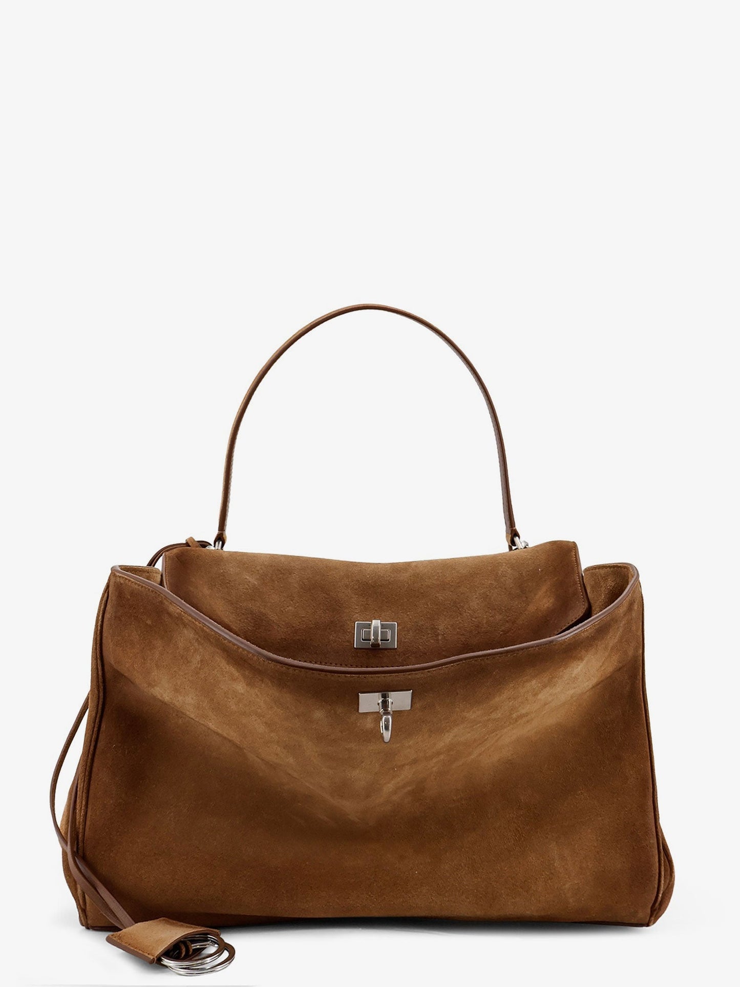 Balenciaga Women Rodeo M Suede Shoulder Bag
