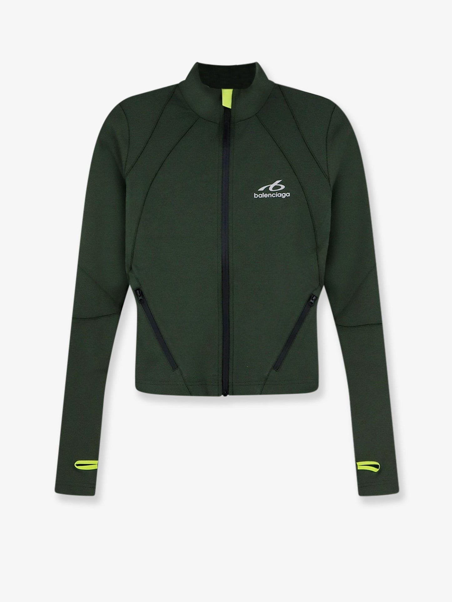 Balenciaga Women Fitted Zip-Up Sweatshirt