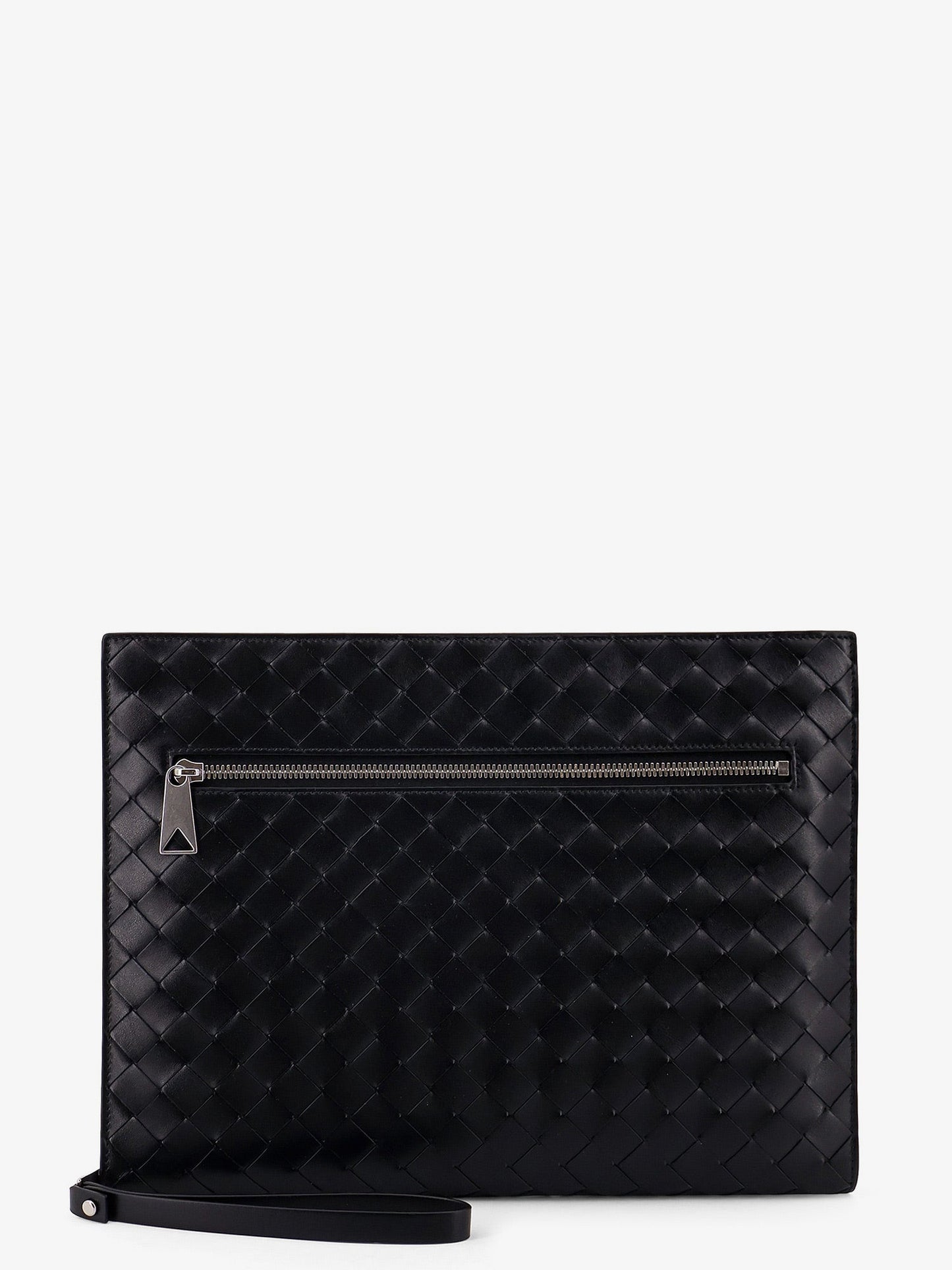 Bottega Veneta Men Avenue Leather Document Case With Intrecciato Motif
