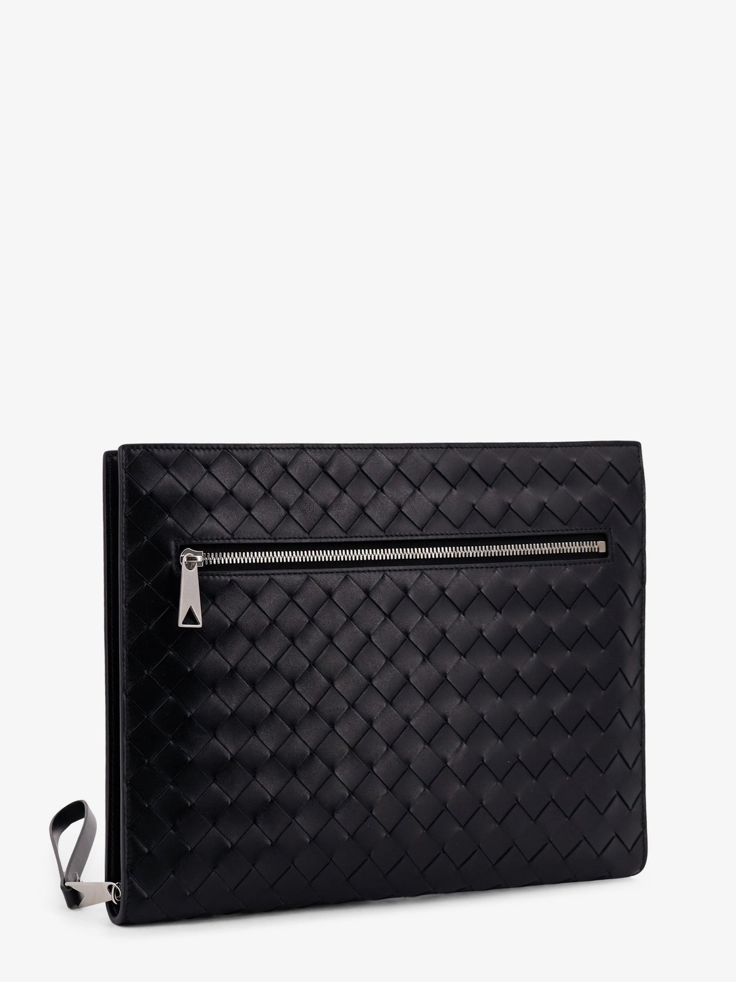 Bottega Veneta Men Avenue Leather Document Case With Intrecciato Motif