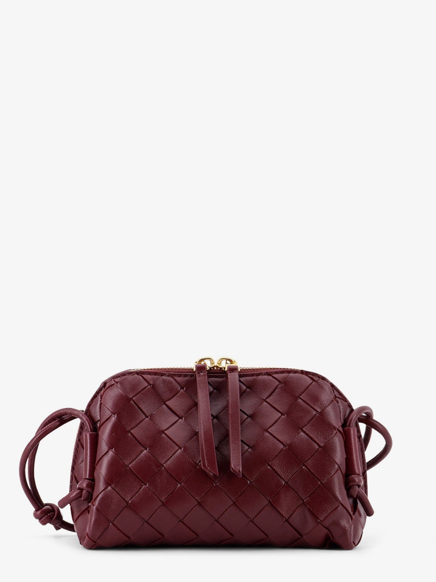 Bottega Veneta Women Concert Pouch Leather Shoulder Bag With Intrecciato Motif