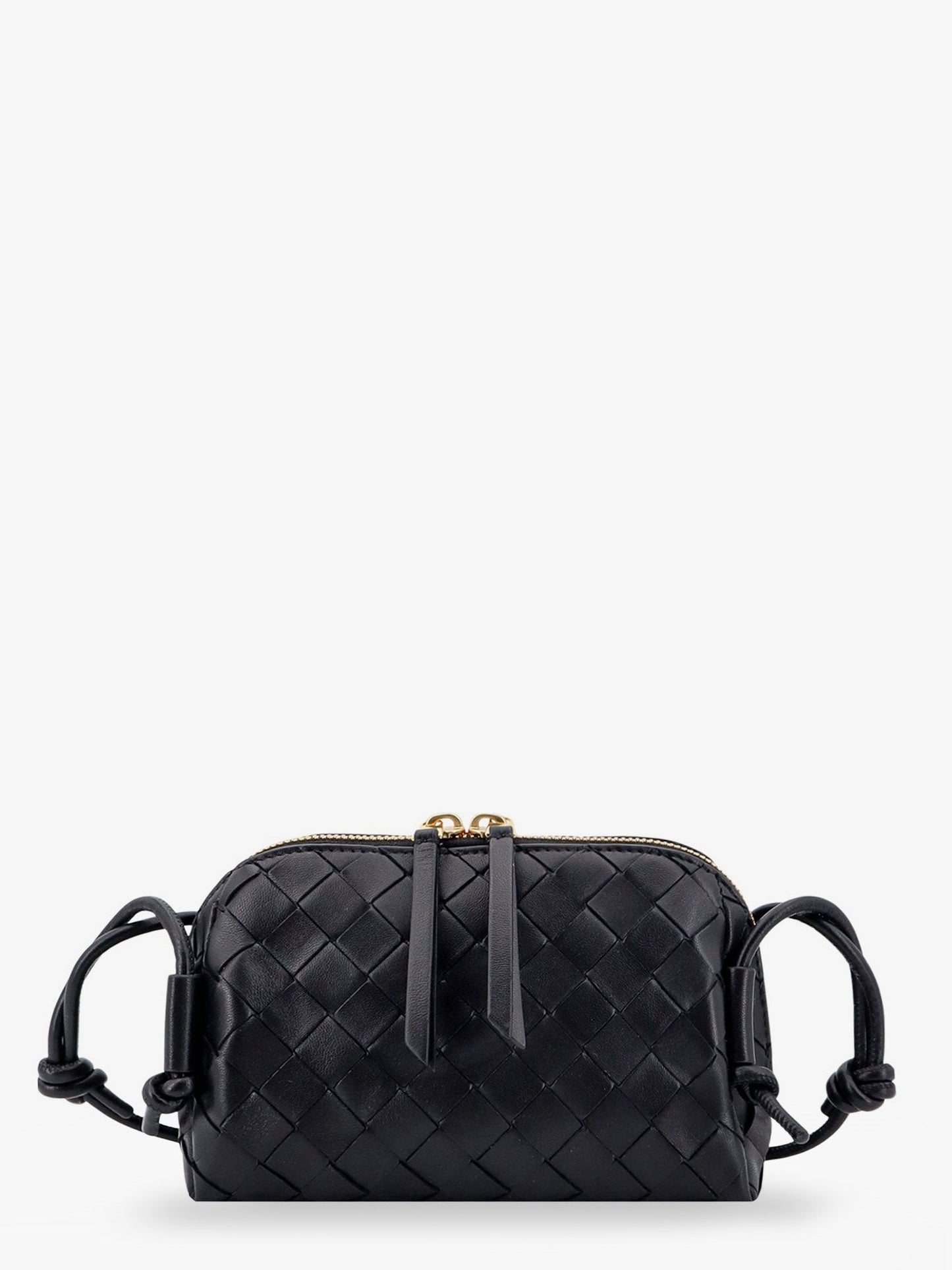 Bottega Veneta Women Concert Pouch Leather Crossbody Bag With Intrecciato Motif