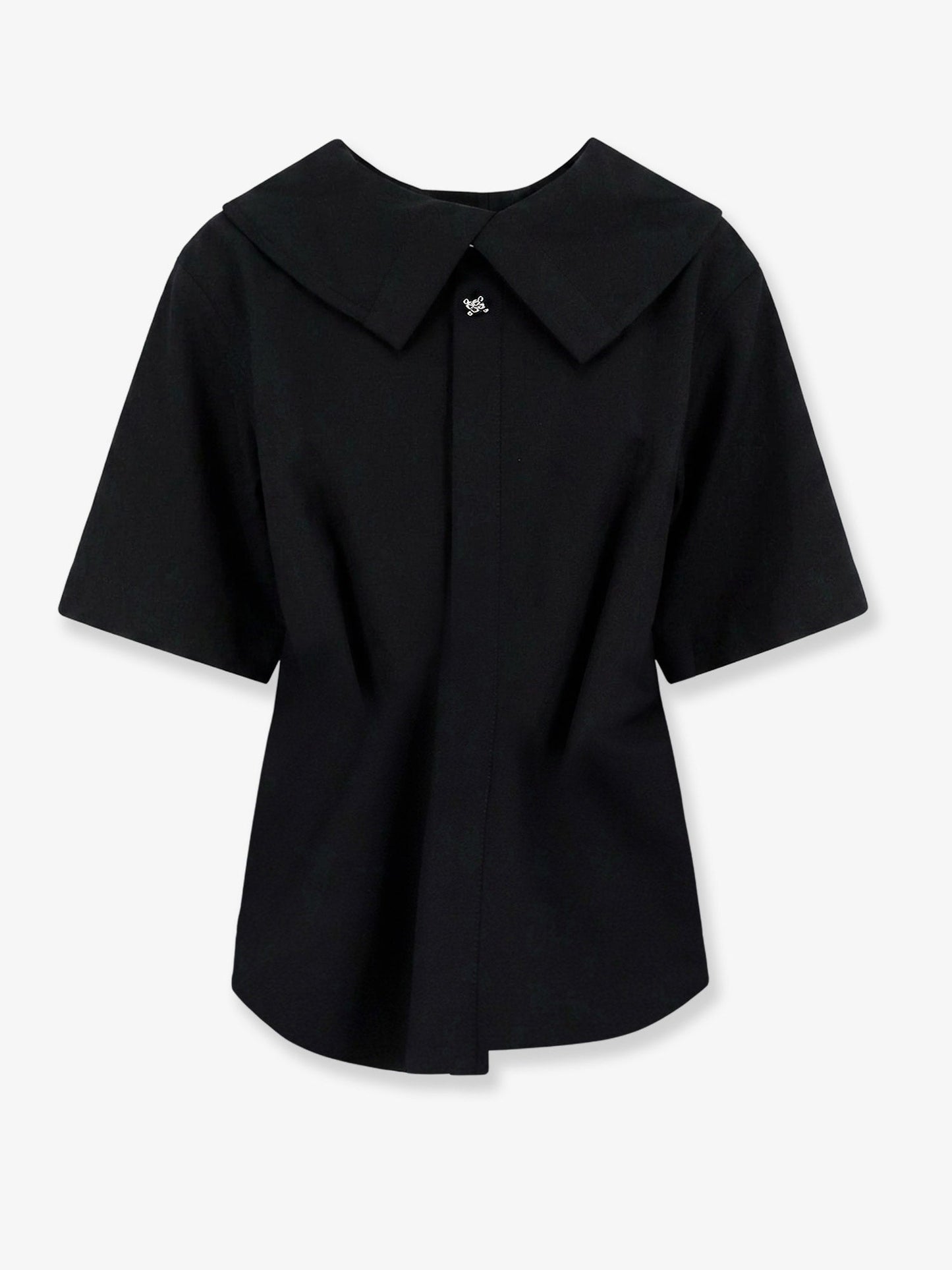 Bottega Veneta Women Compact Cotton Canvas Shirt With Square Knot Buttons