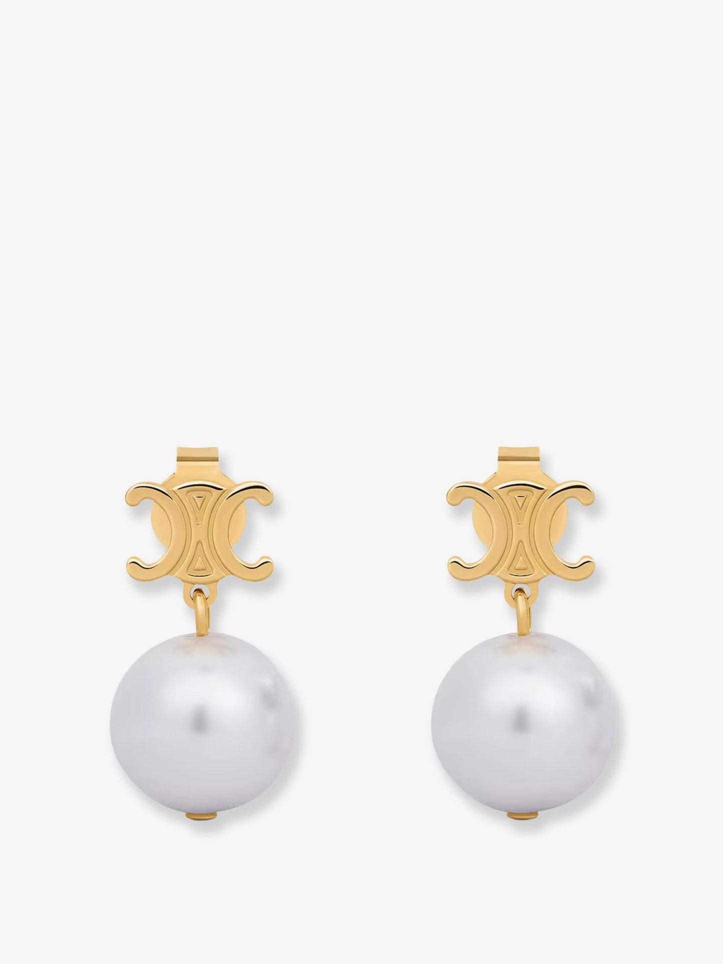 Celine Women Brass Earrings With Pearls