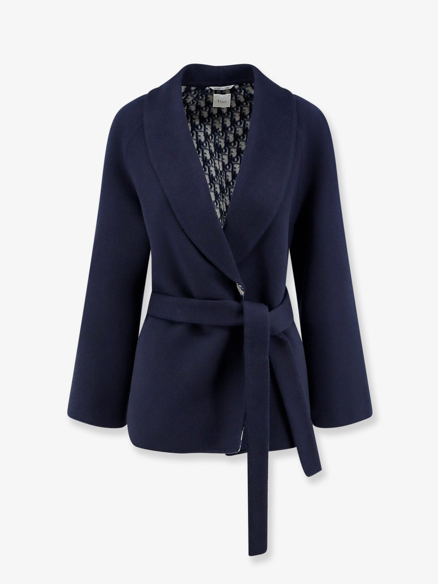 Dior Women Double-Breasted Virgin Wool And Silk Caban