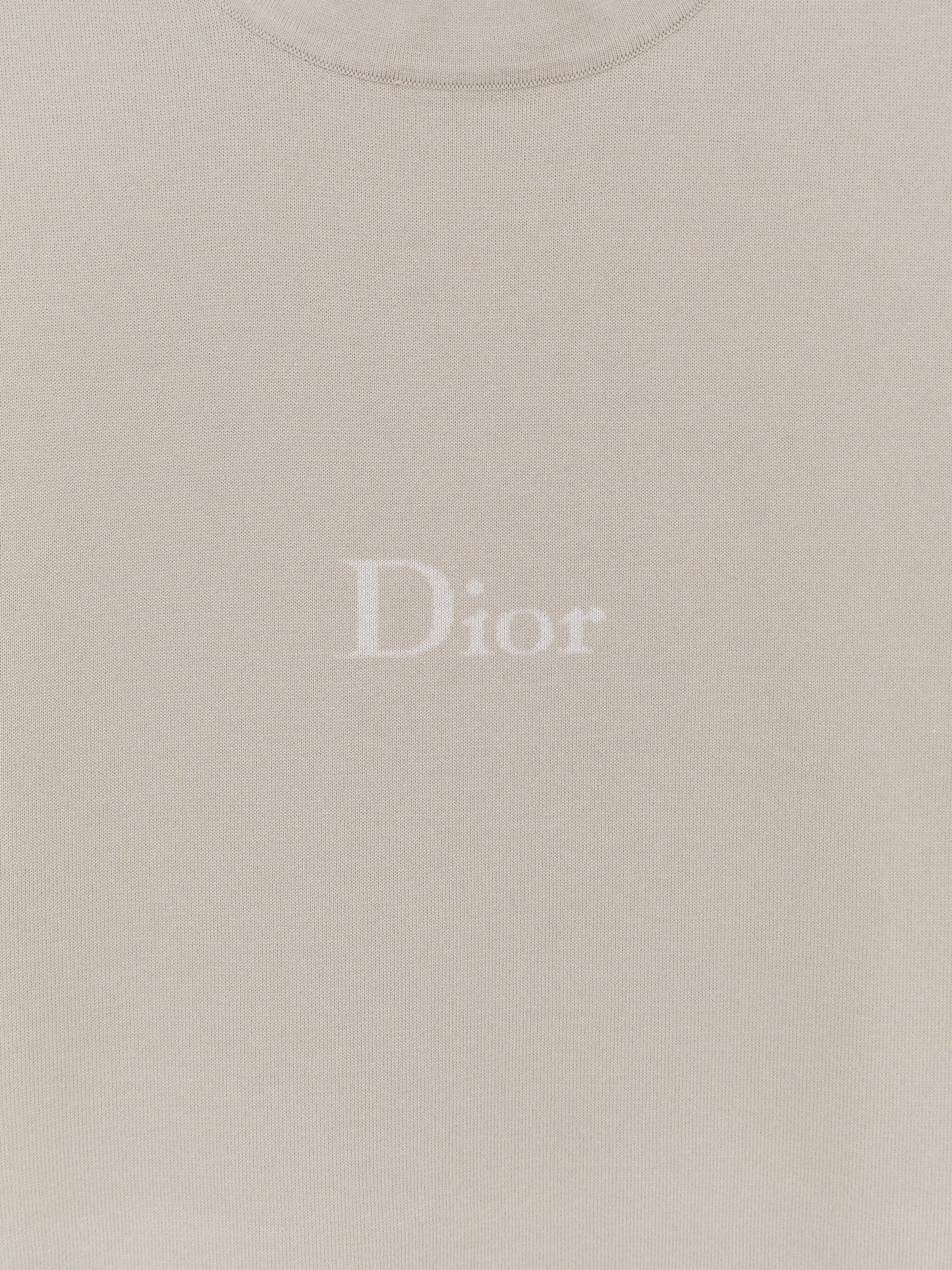Dior Men Cotton T-Shirt With Lettering Logo