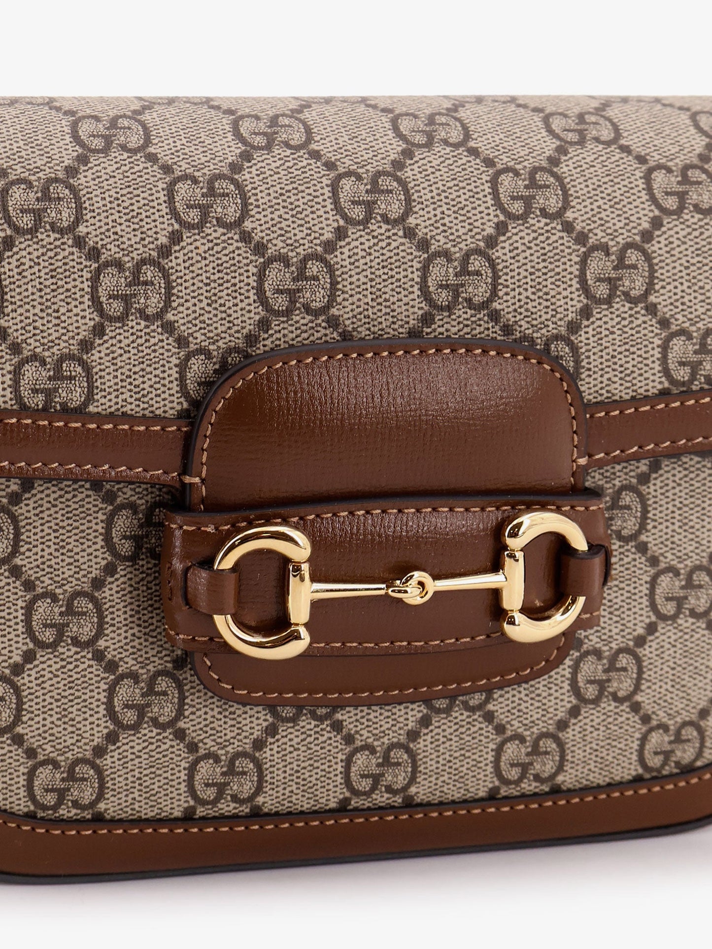 Gucci Women Coated Canvas Gucci Horsebit 1955 Crossbody Bag With Gg Supreme Motif
